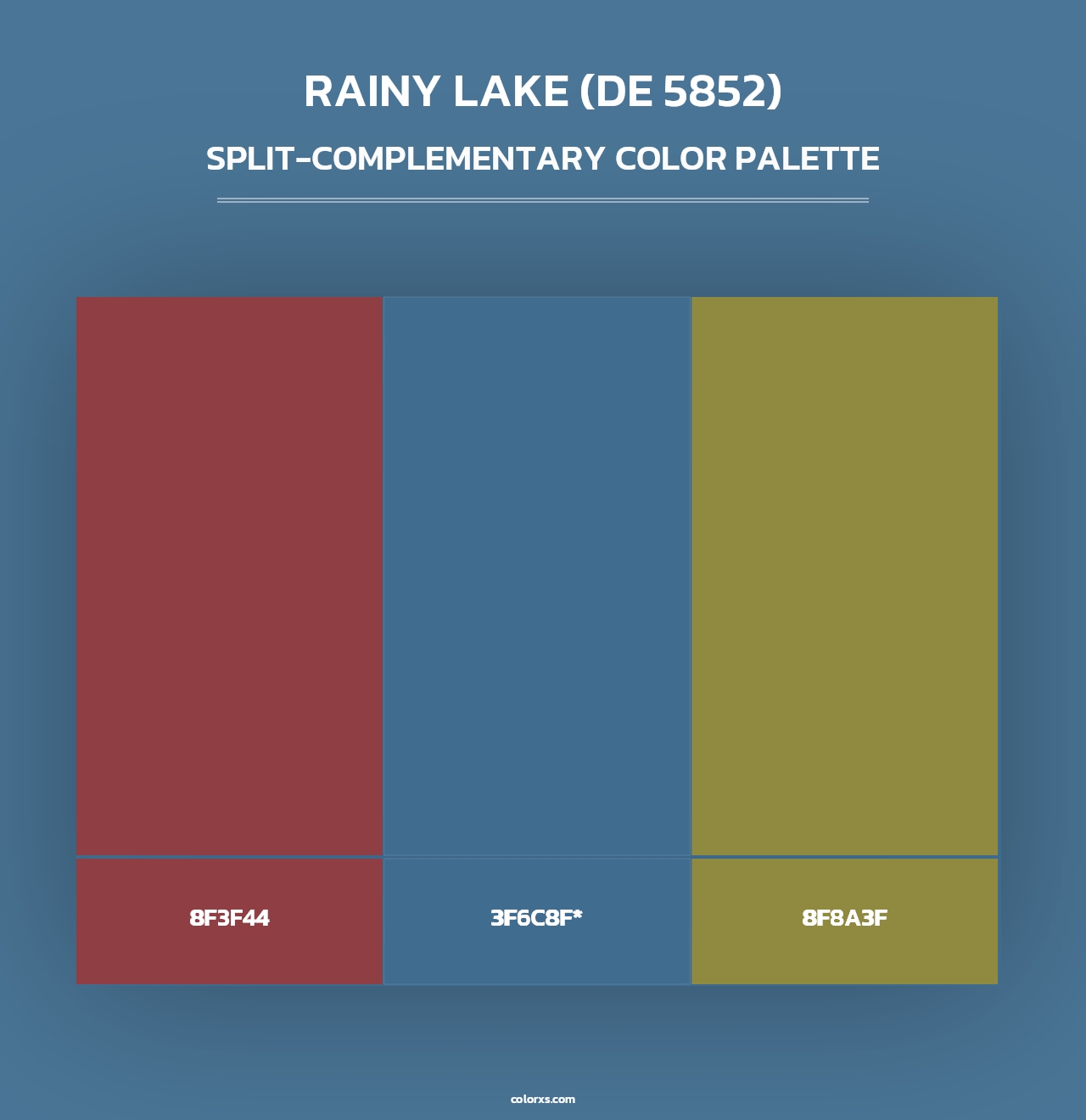 Rainy Lake (DE 5852) - Split-Complementary Color Palette