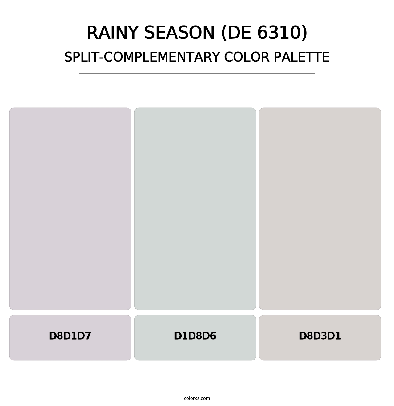 Rainy Season (DE 6310) - Split-Complementary Color Palette