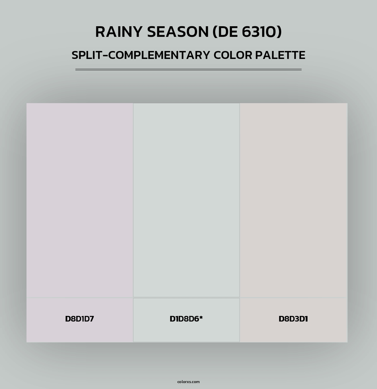 Rainy Season (DE 6310) - Split-Complementary Color Palette