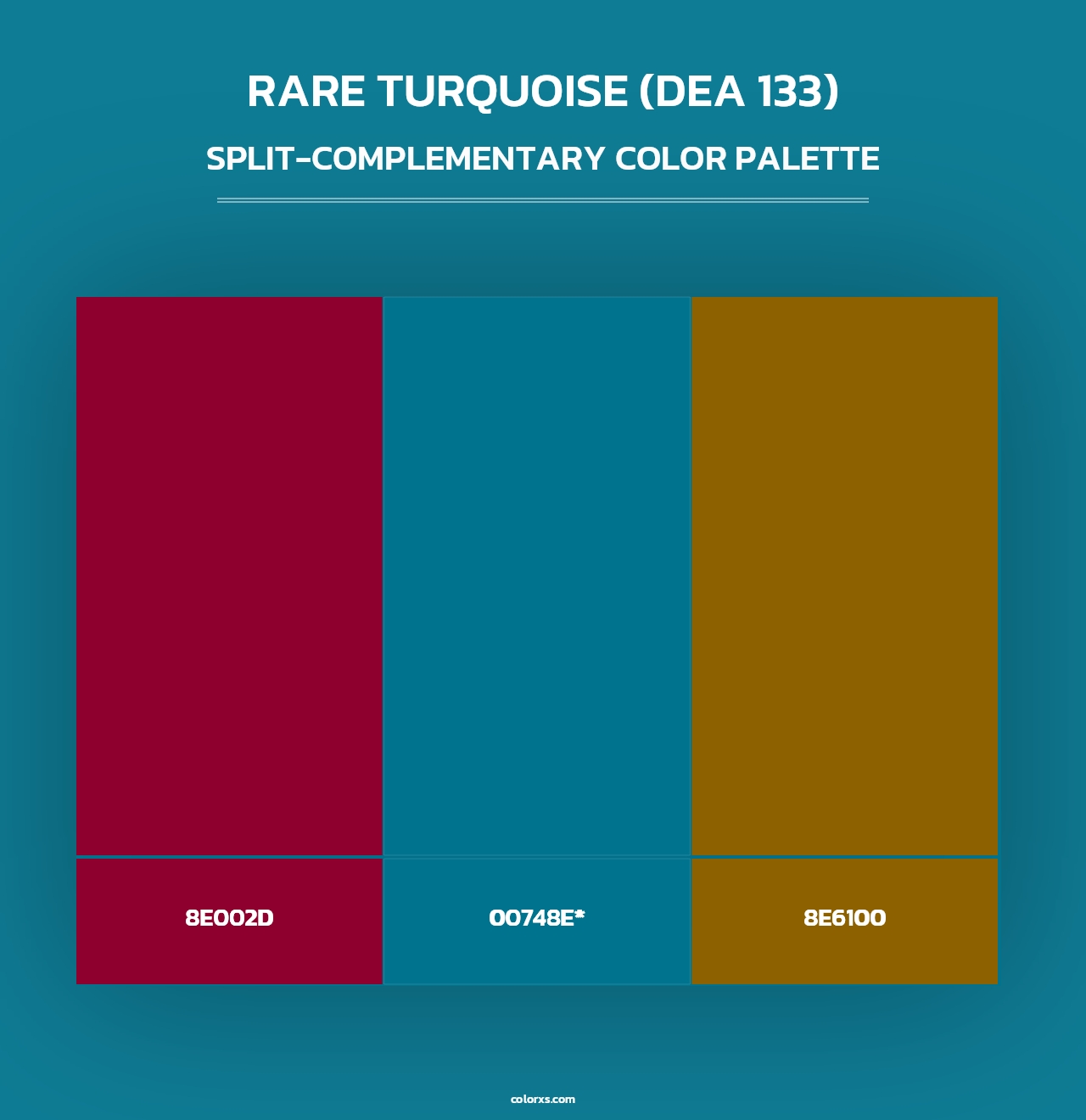 Rare Turquoise (DEA 133) - Split-Complementary Color Palette
