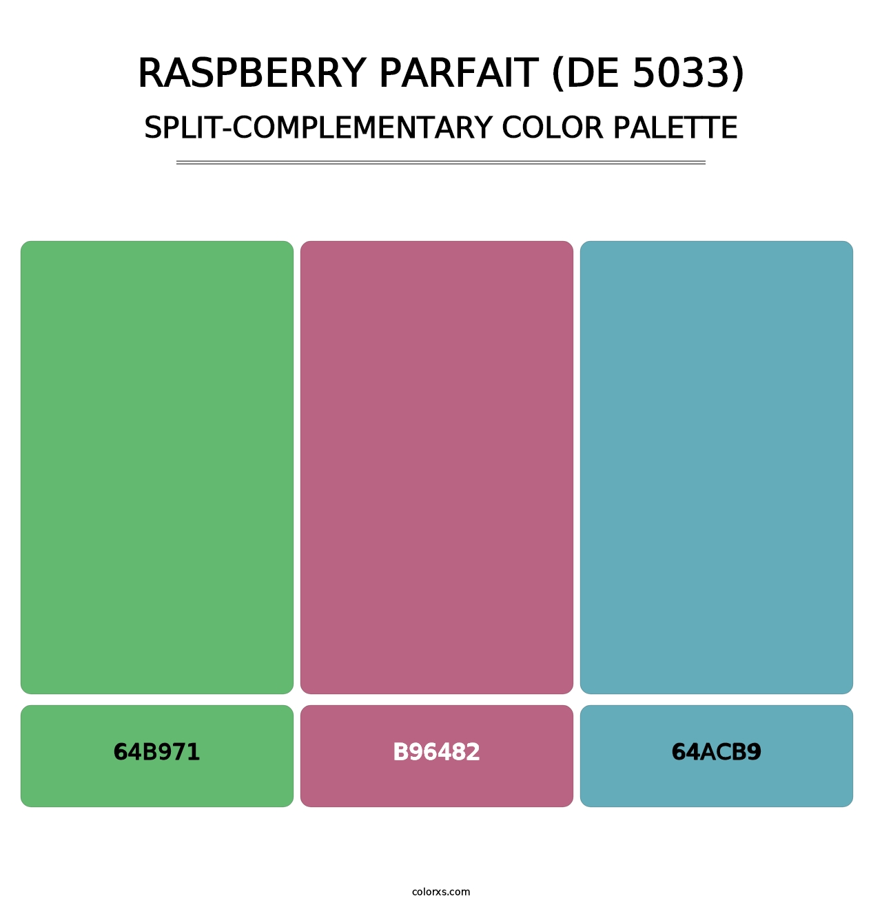 Raspberry Parfait (DE 5033) - Split-Complementary Color Palette