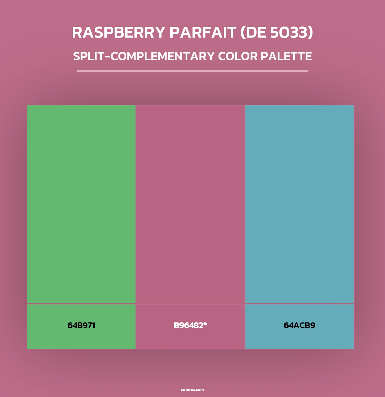 Raspberry Parfait (DE 5033) - Split-Complementary Color Palette