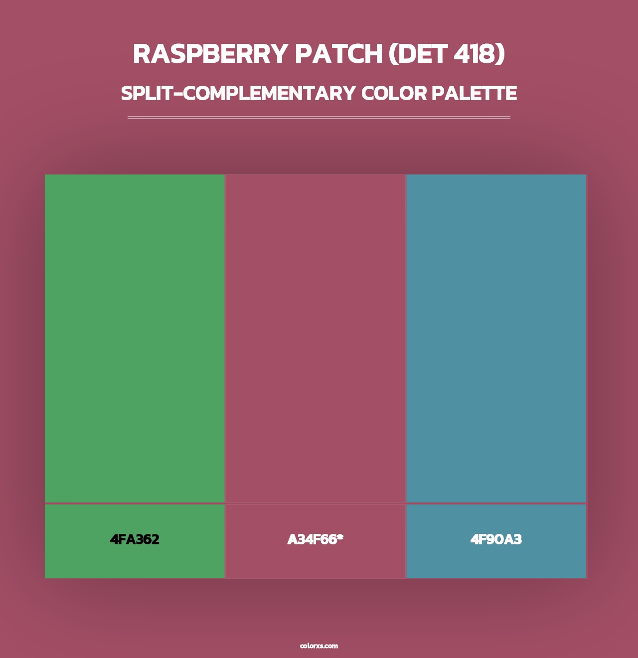 Raspberry Patch (DET 418) - Split-Complementary Color Palette