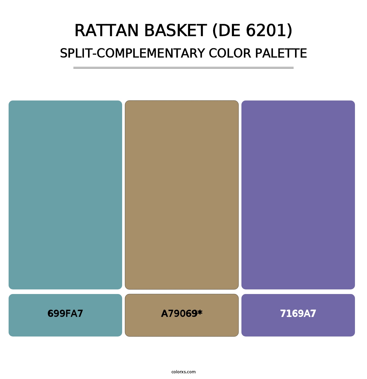 Rattan Basket (DE 6201) - Split-Complementary Color Palette
