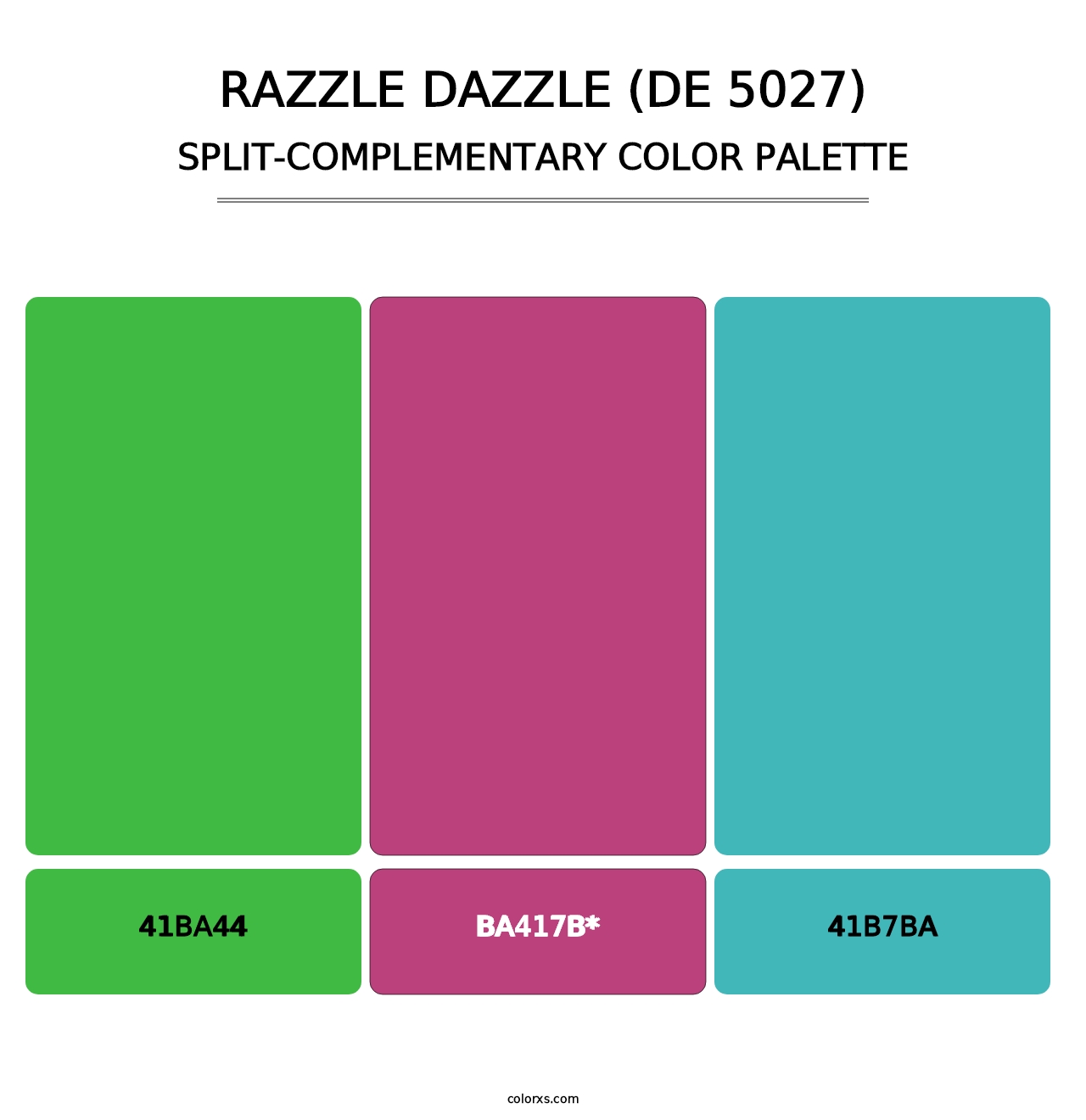 Razzle Dazzle (DE 5027) - Split-Complementary Color Palette