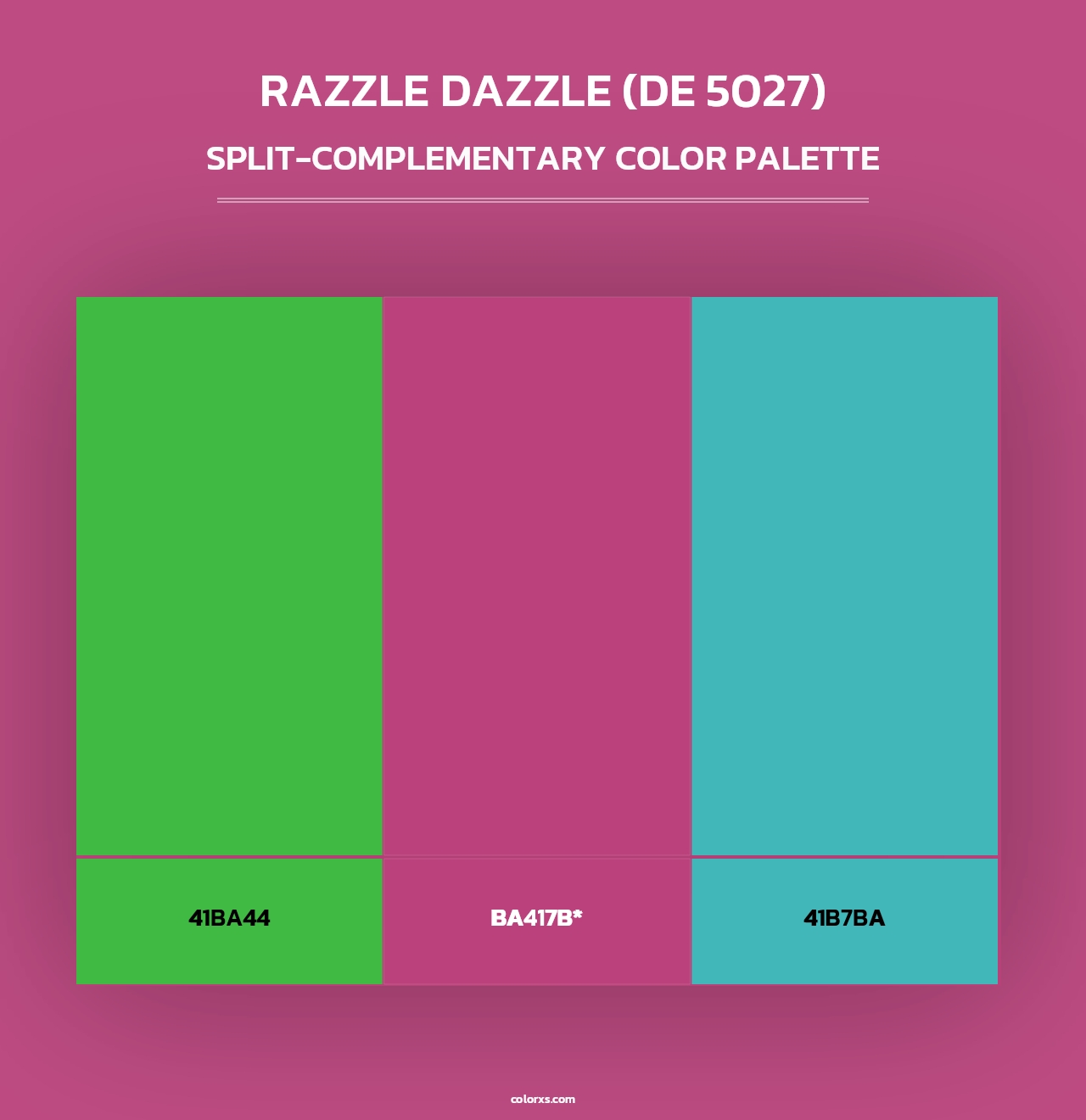 Razzle Dazzle (DE 5027) - Split-Complementary Color Palette