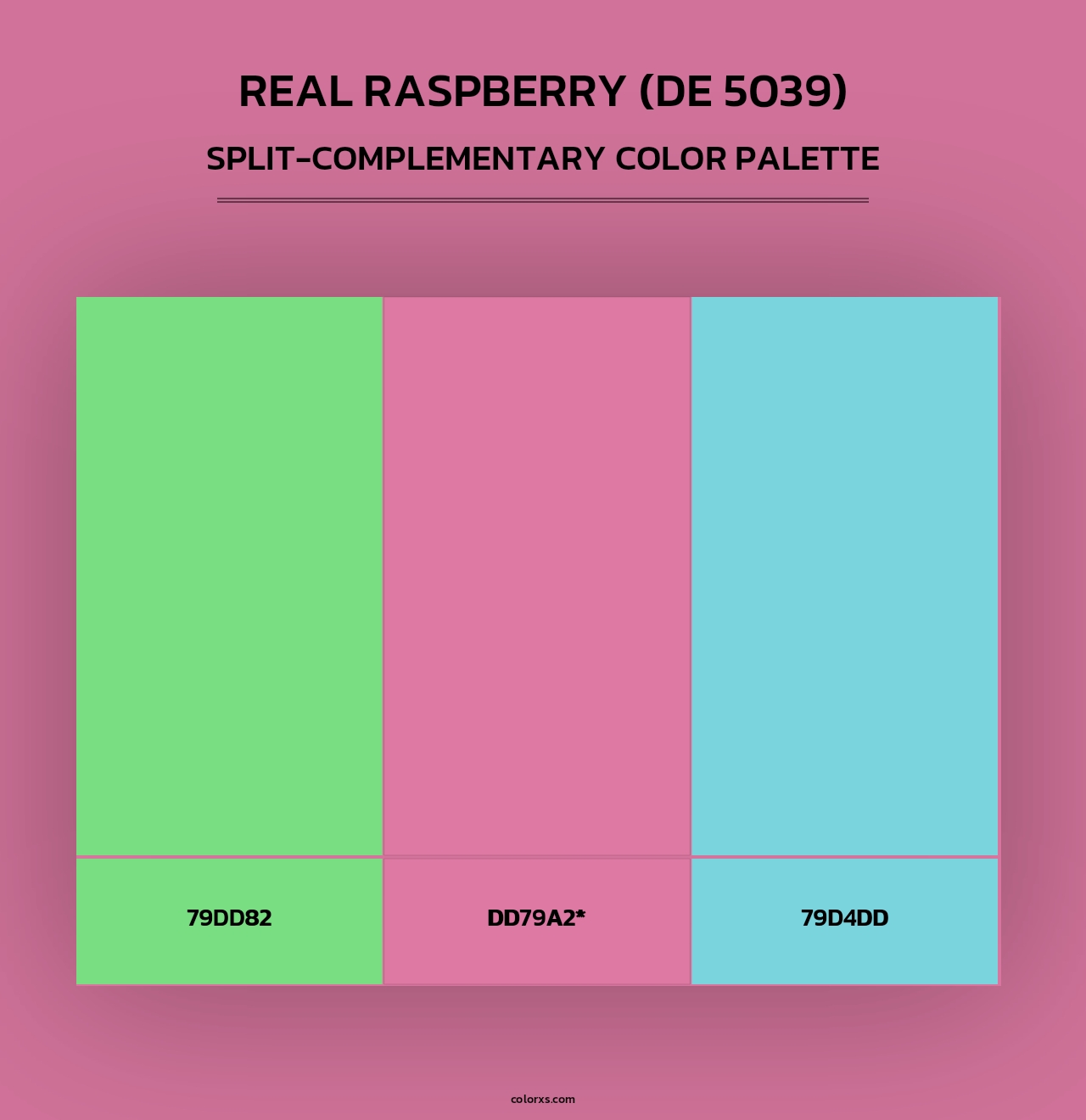 Real Raspberry (DE 5039) - Split-Complementary Color Palette