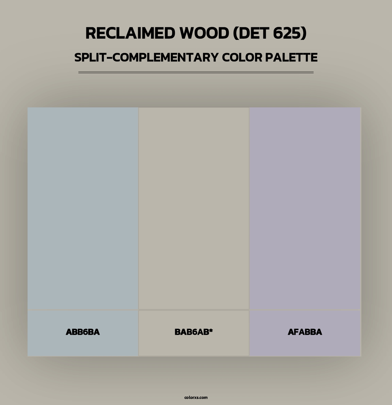 Reclaimed Wood (DET 625) - Split-Complementary Color Palette