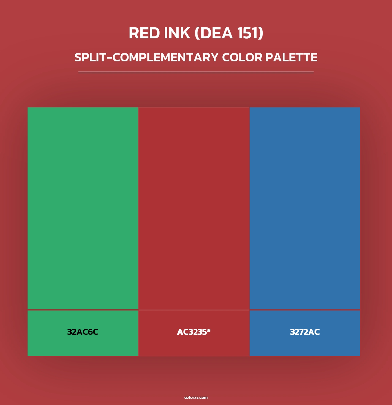 Red Ink (DEA 151) - Split-Complementary Color Palette