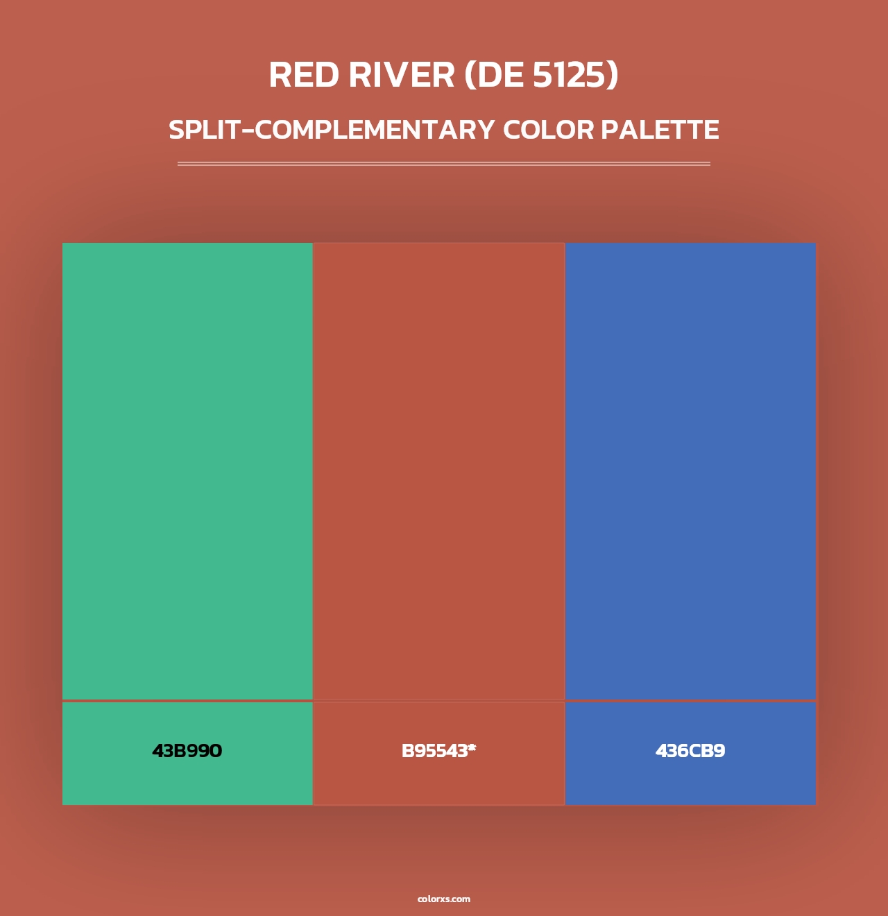 Red River (DE 5125) - Split-Complementary Color Palette