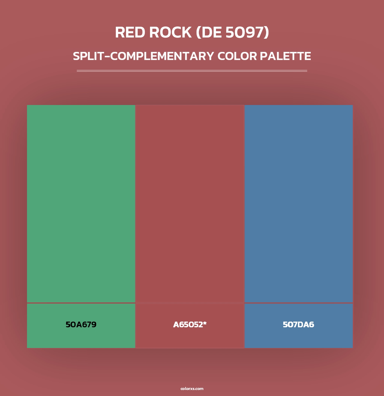Red Rock (DE 5097) - Split-Complementary Color Palette
