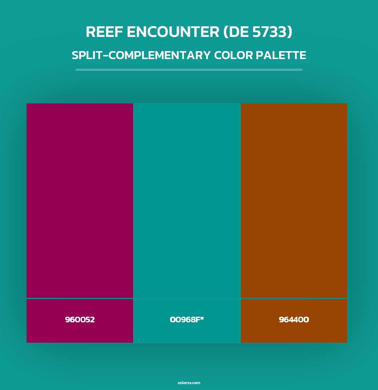 Reef Encounter (DE 5733) - Split-Complementary Color Palette