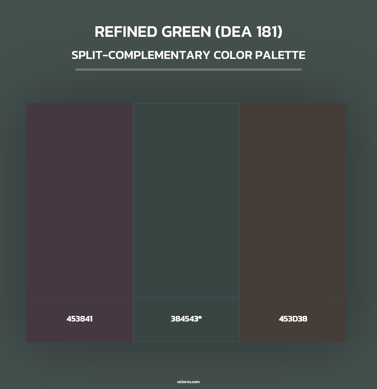 Refined Green (DEA 181) - Split-Complementary Color Palette