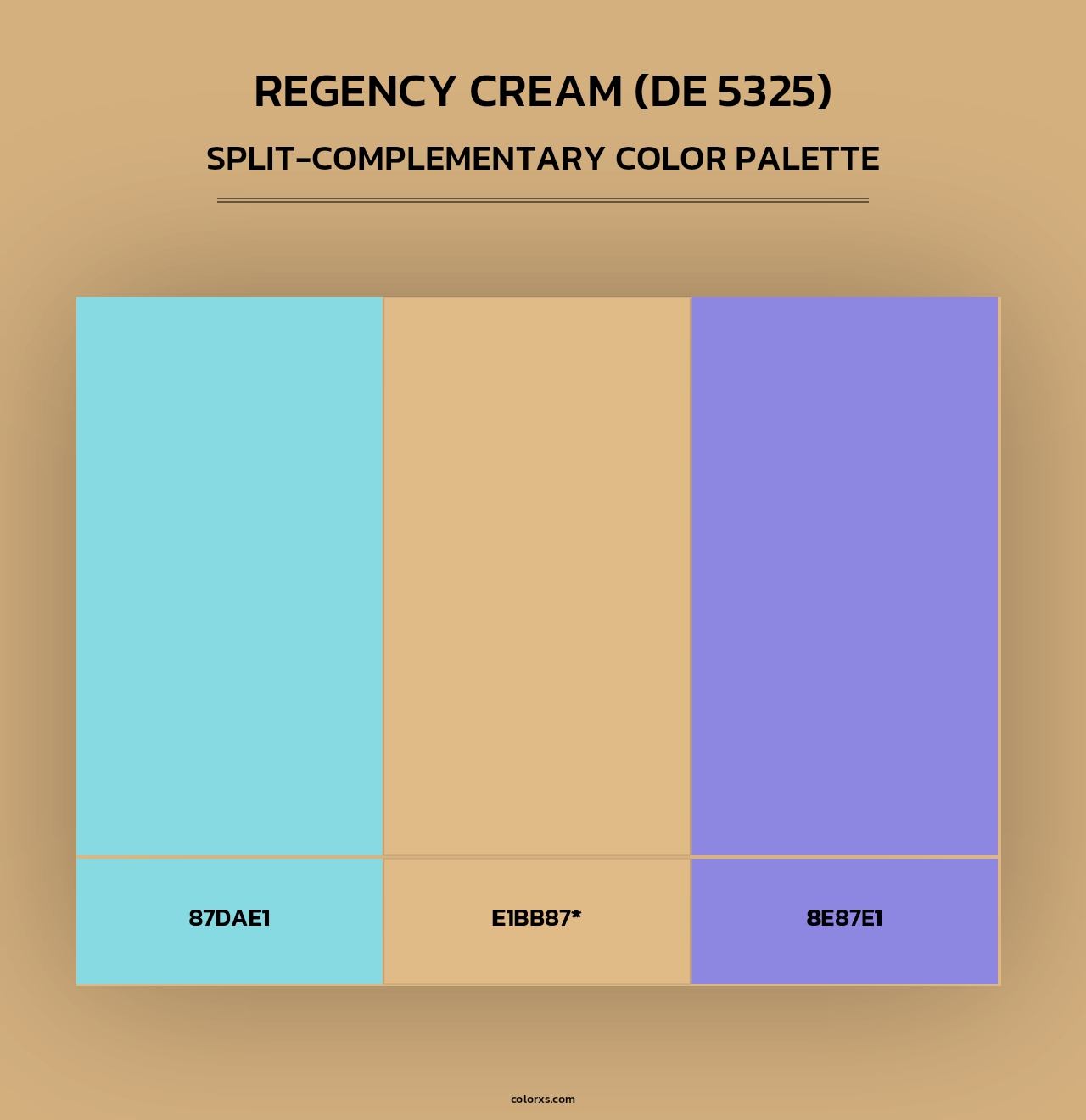 Regency Cream (DE 5325) - Split-Complementary Color Palette