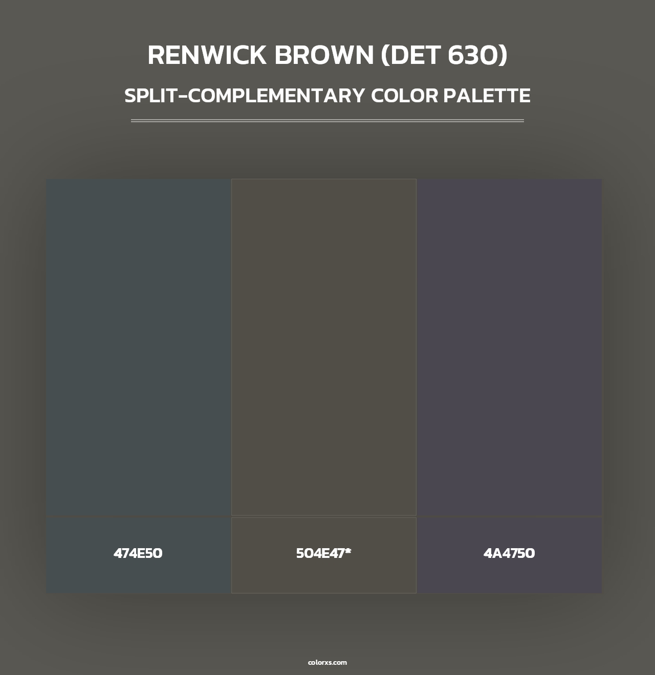 Renwick Brown (DET 630) - Split-Complementary Color Palette