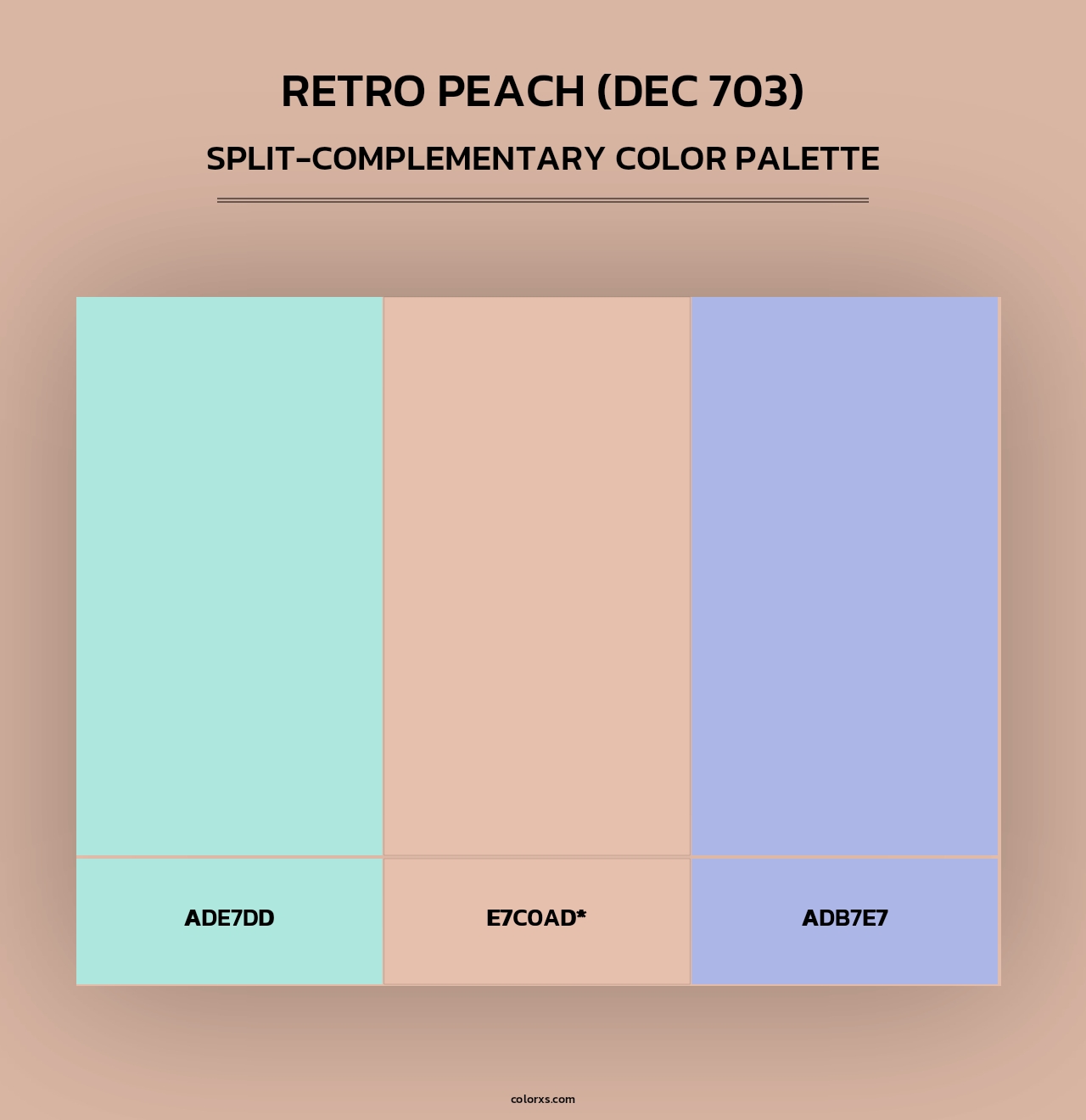 Retro Peach (DEC 703) - Split-Complementary Color Palette