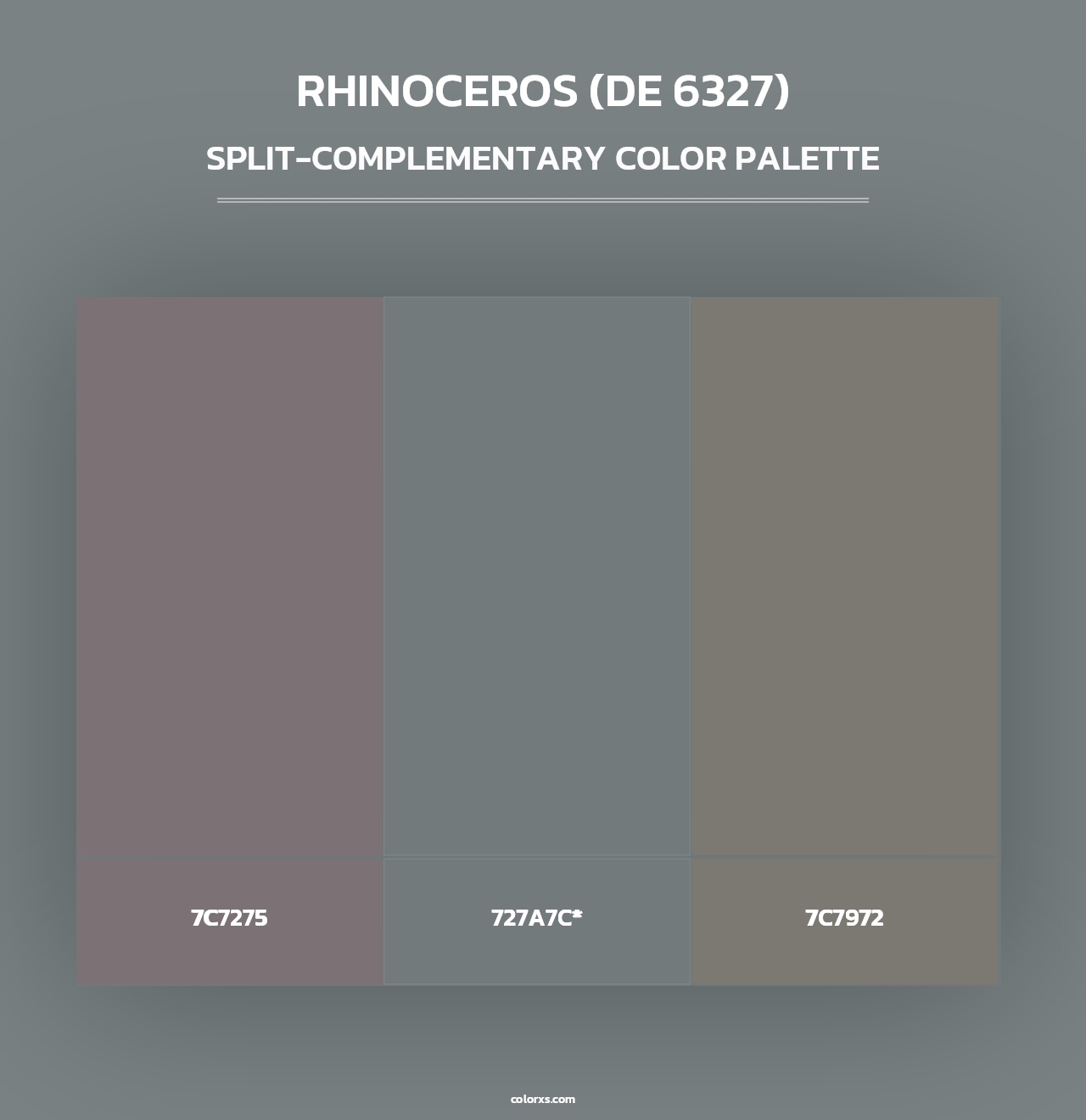 Rhinoceros (DE 6327) - Split-Complementary Color Palette