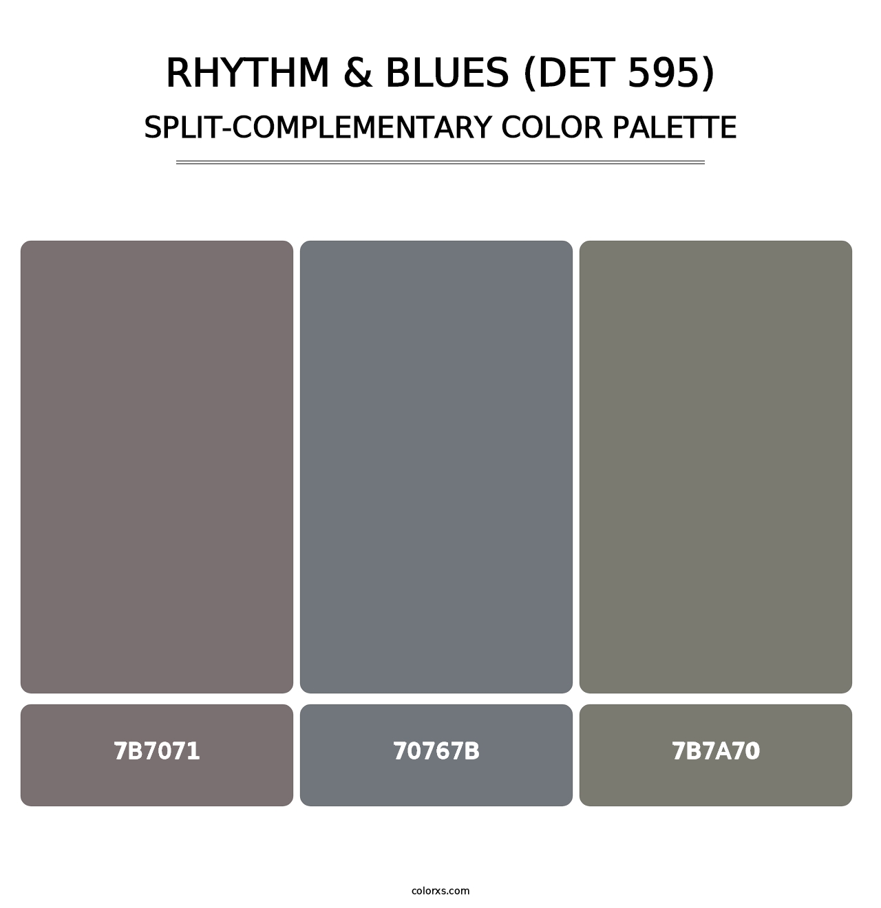 Rhythm & Blues (DET 595) - Split-Complementary Color Palette