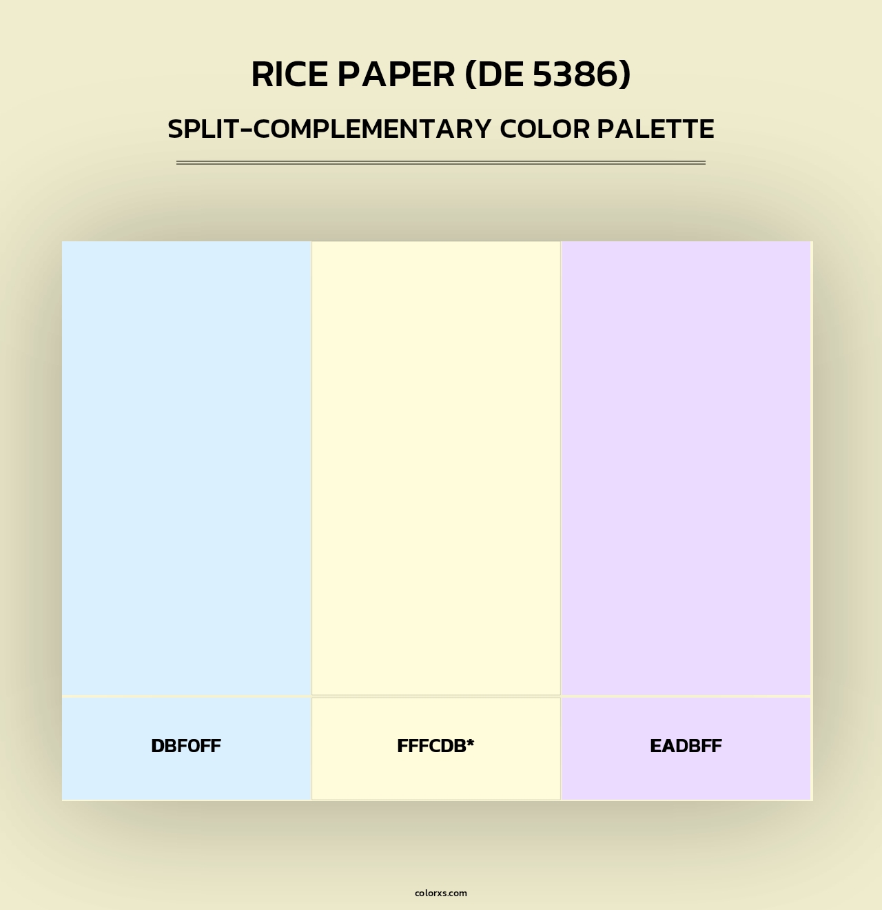 Rice Paper (DE 5386) - Split-Complementary Color Palette