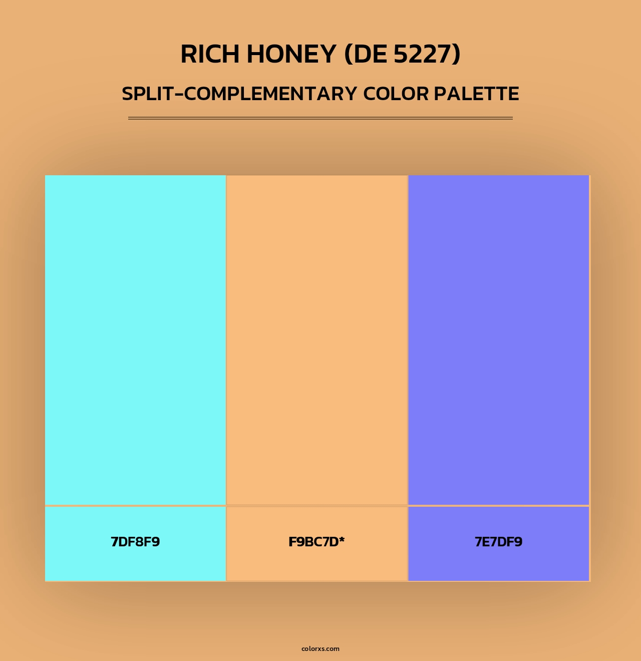 Rich Honey (DE 5227) - Split-Complementary Color Palette