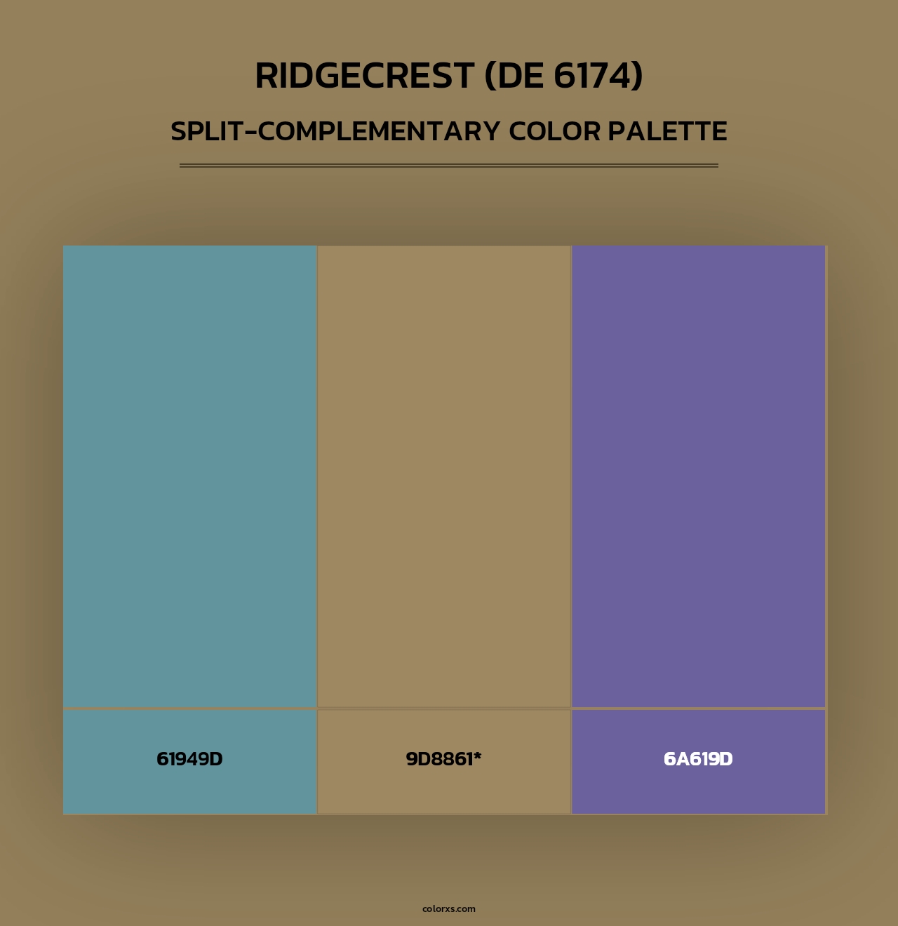 Ridgecrest (DE 6174) - Split-Complementary Color Palette