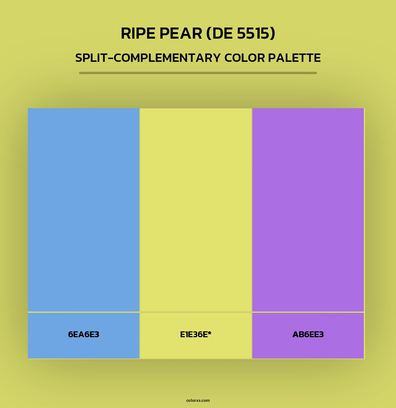 Ripe Pear (DE 5515) - Split-Complementary Color Palette