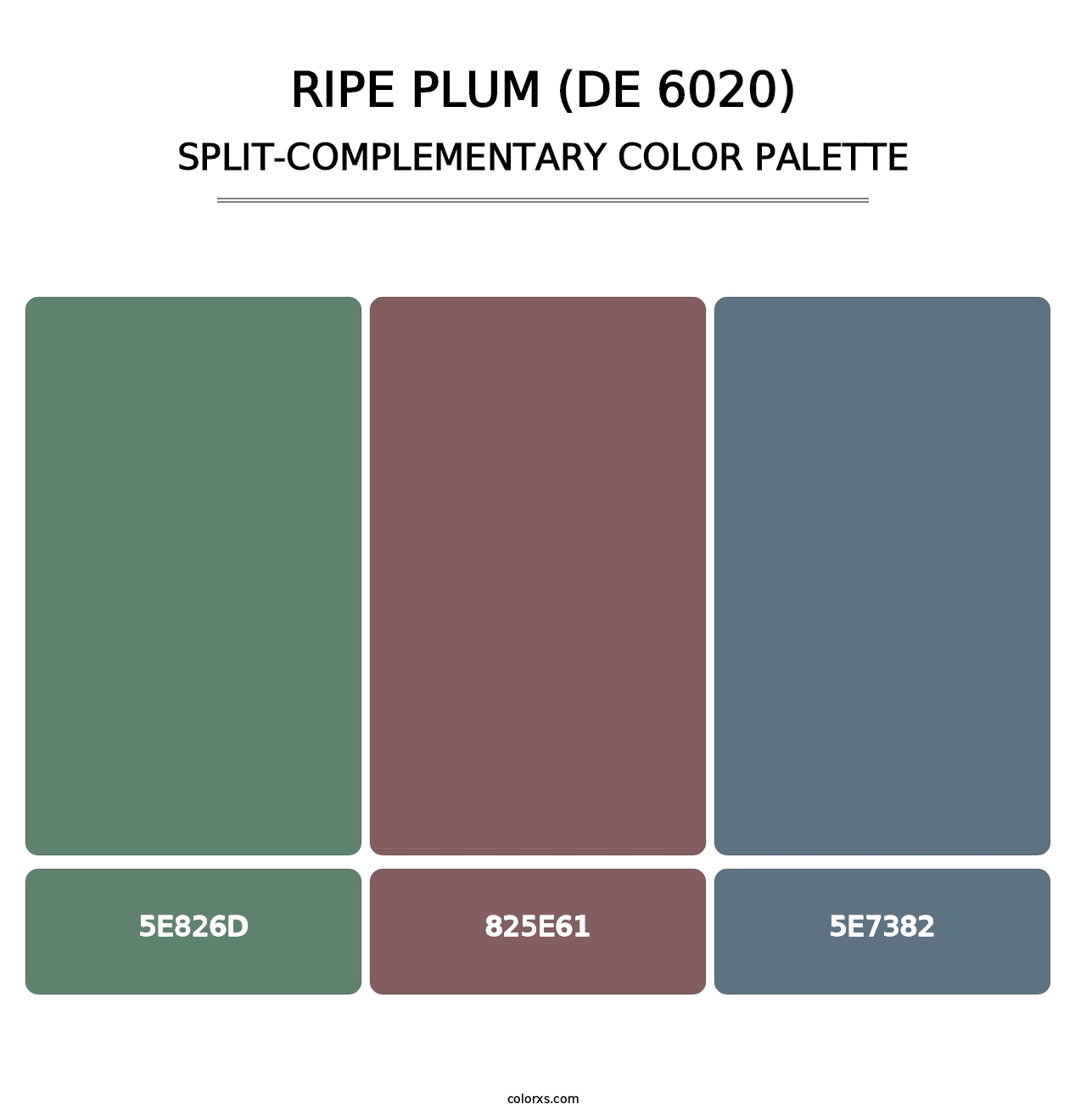 Ripe Plum (DE 6020) - Split-Complementary Color Palette