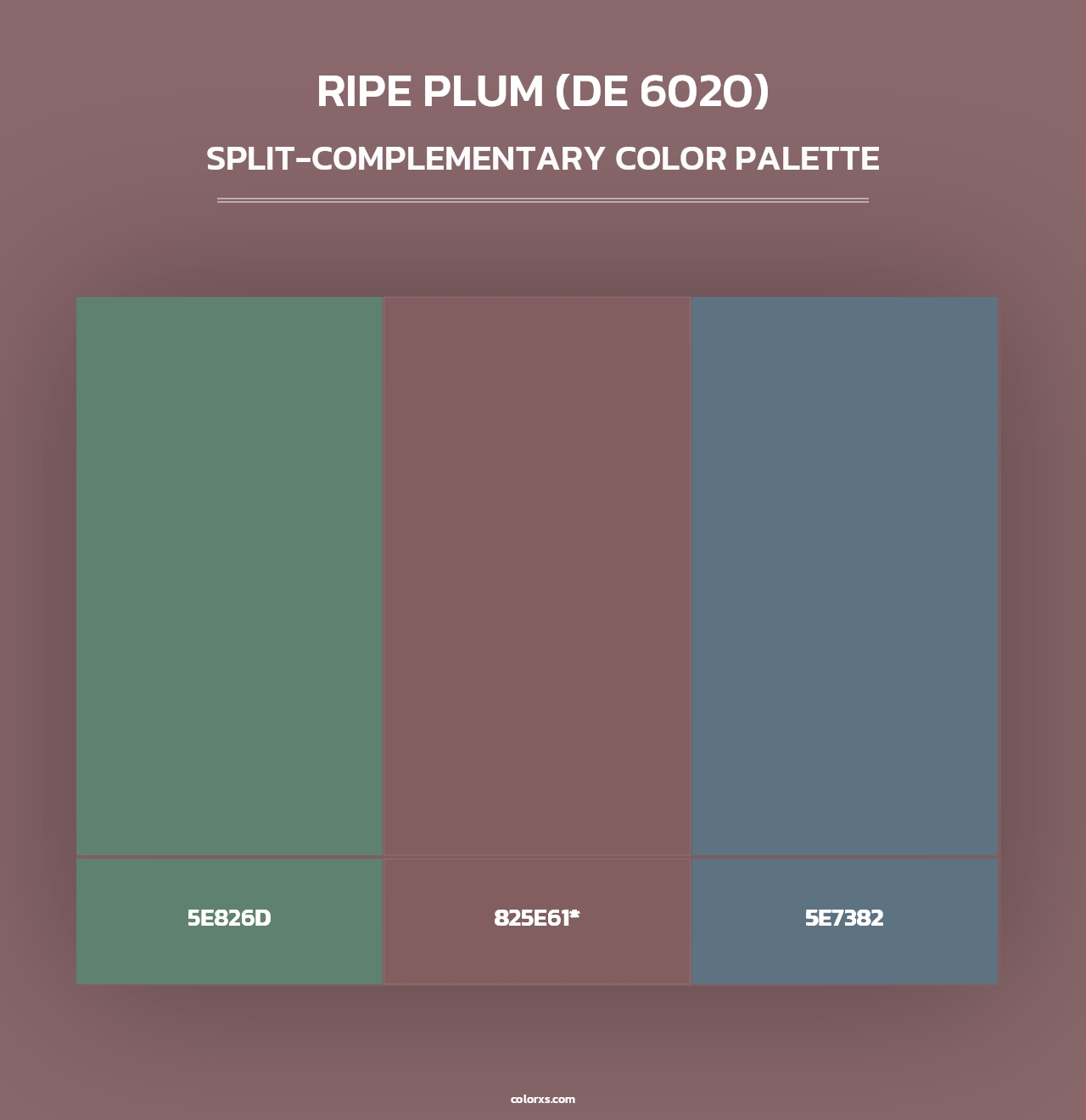Ripe Plum (DE 6020) - Split-Complementary Color Palette