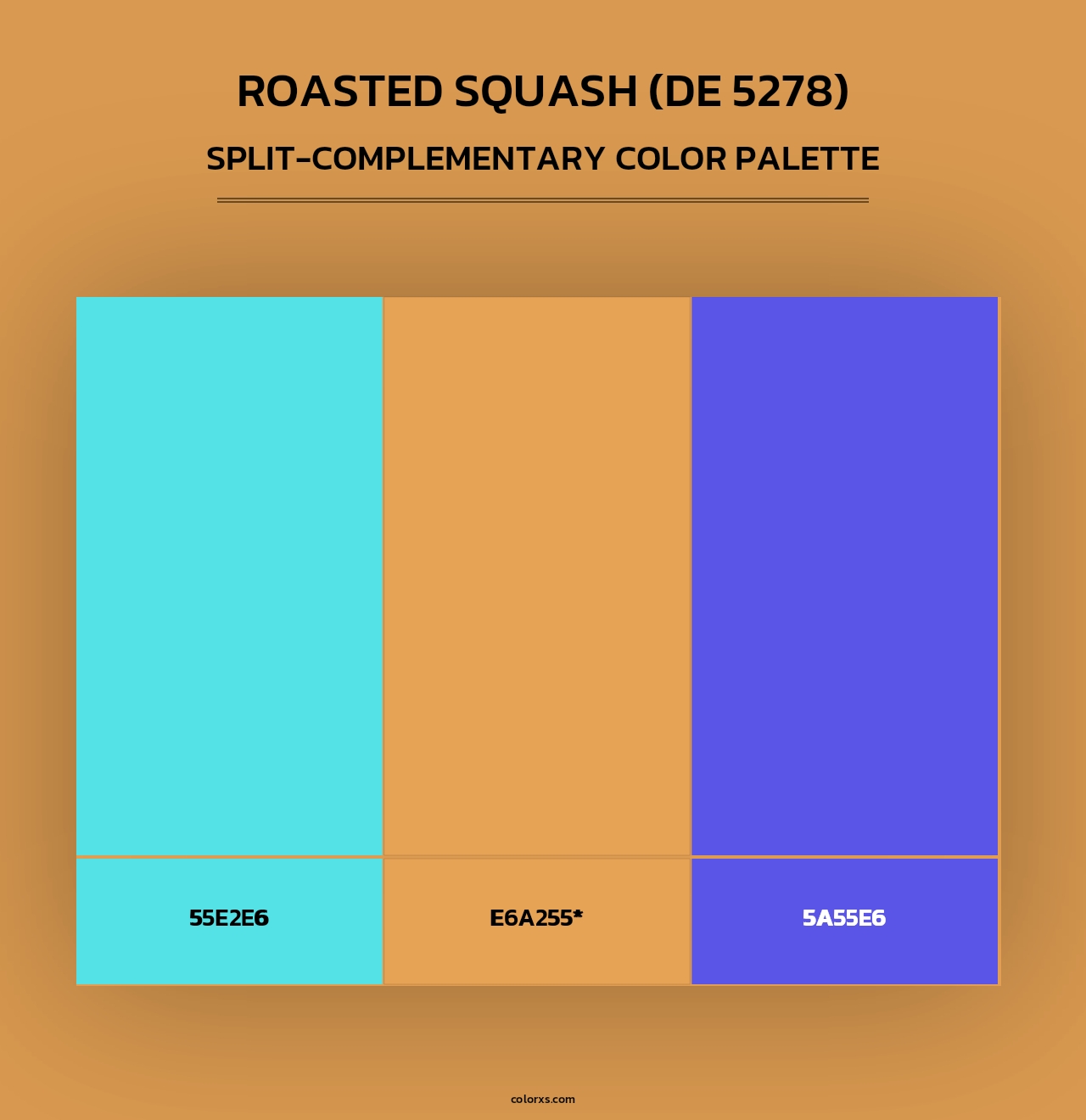 Roasted Squash (DE 5278) - Split-Complementary Color Palette