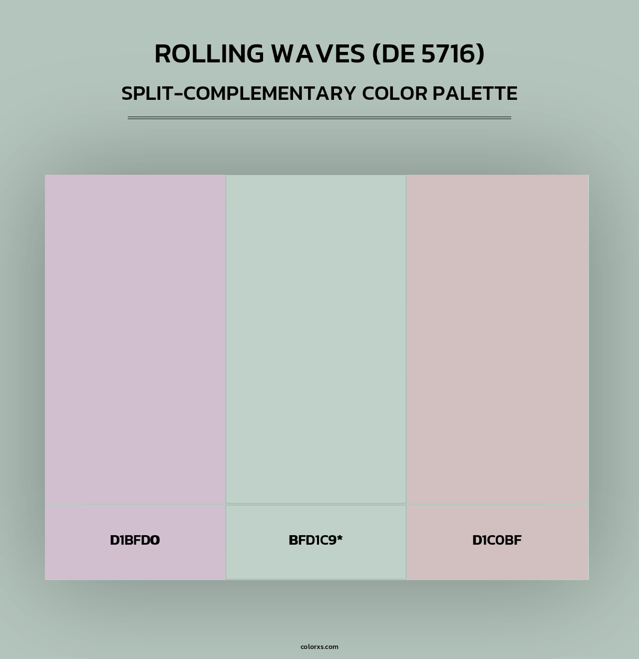 Rolling Waves (DE 5716) - Split-Complementary Color Palette