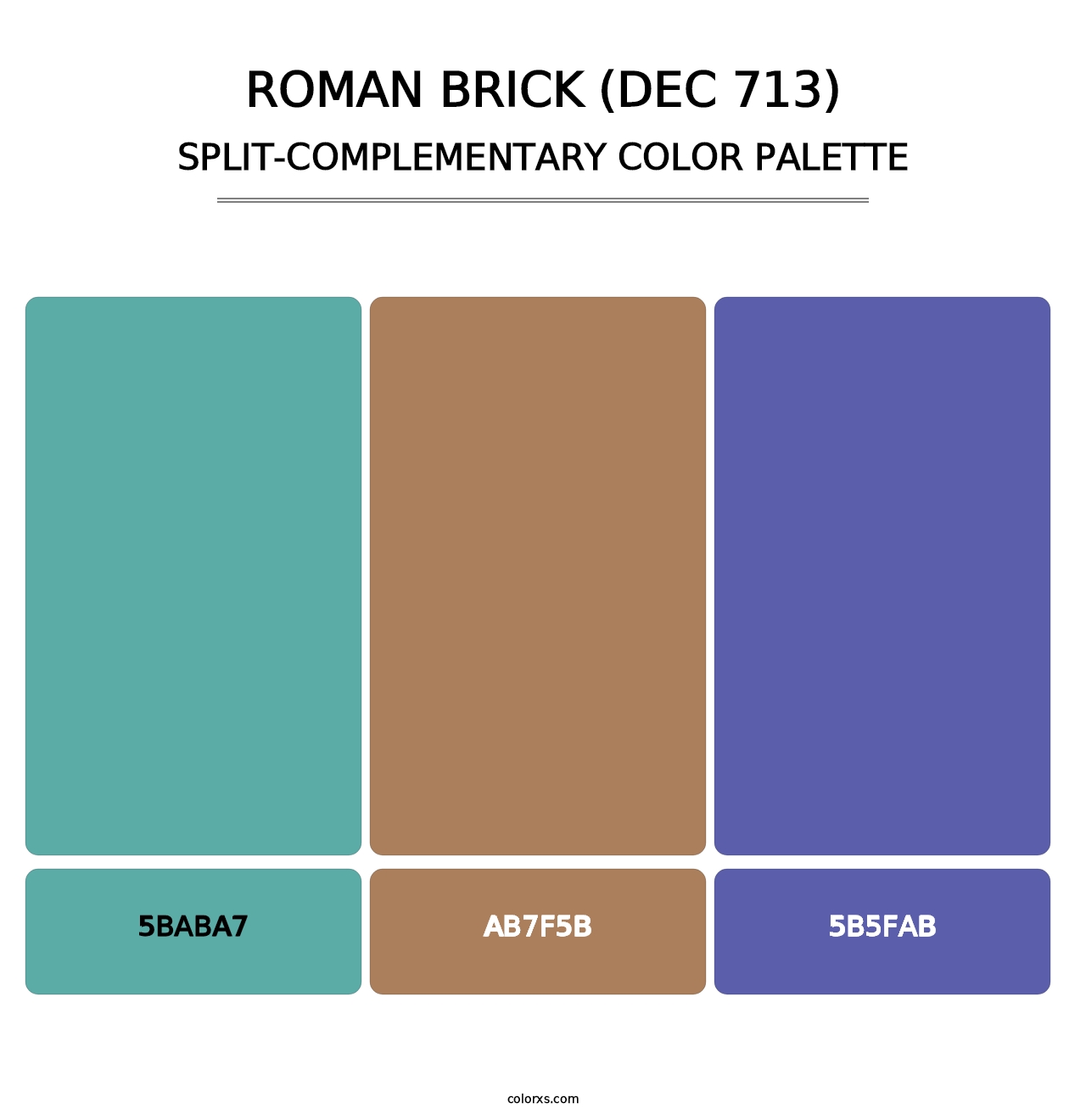 Roman Brick (DEC 713) - Split-Complementary Color Palette