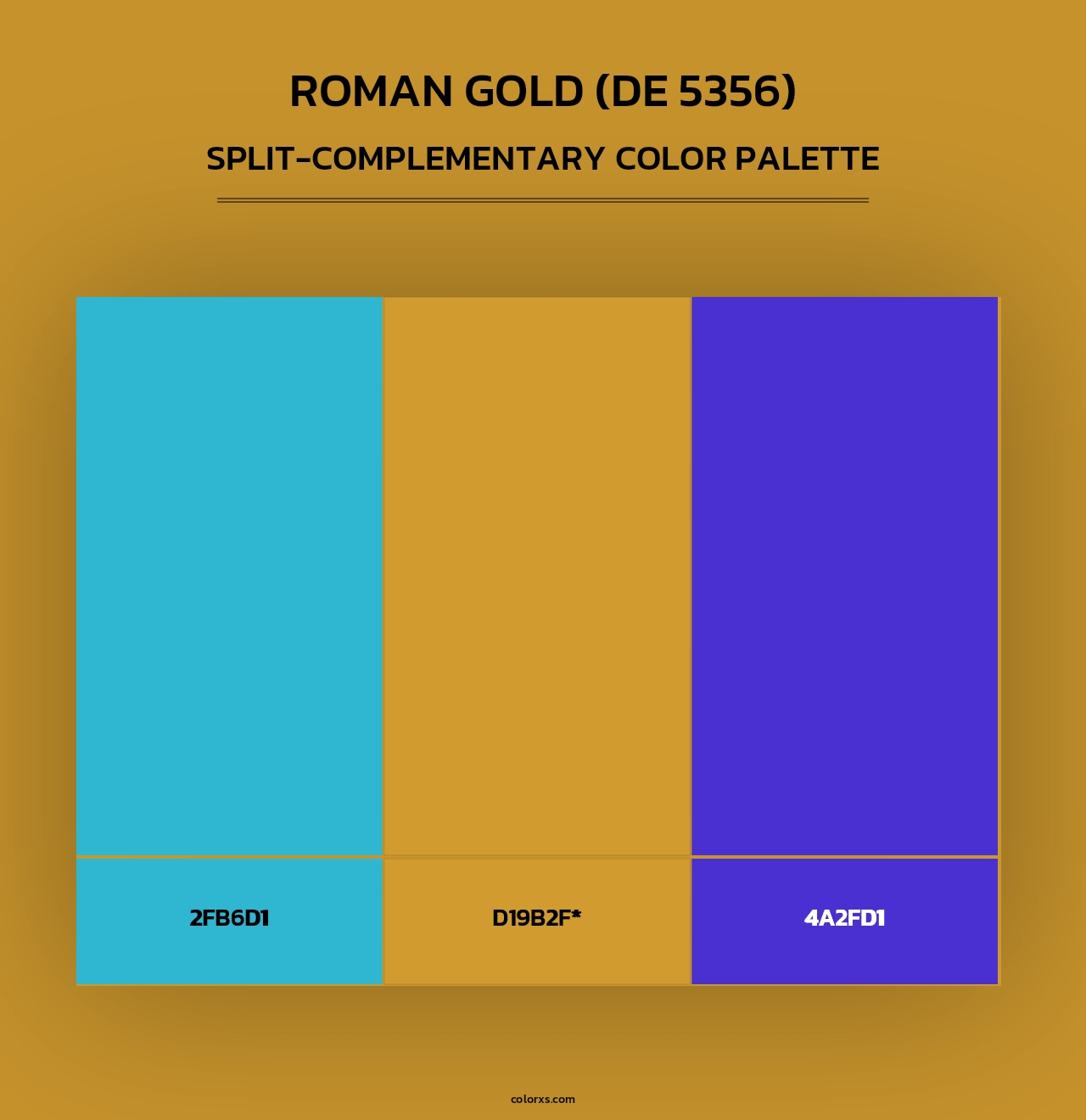 Roman Gold (DE 5356) - Split-Complementary Color Palette