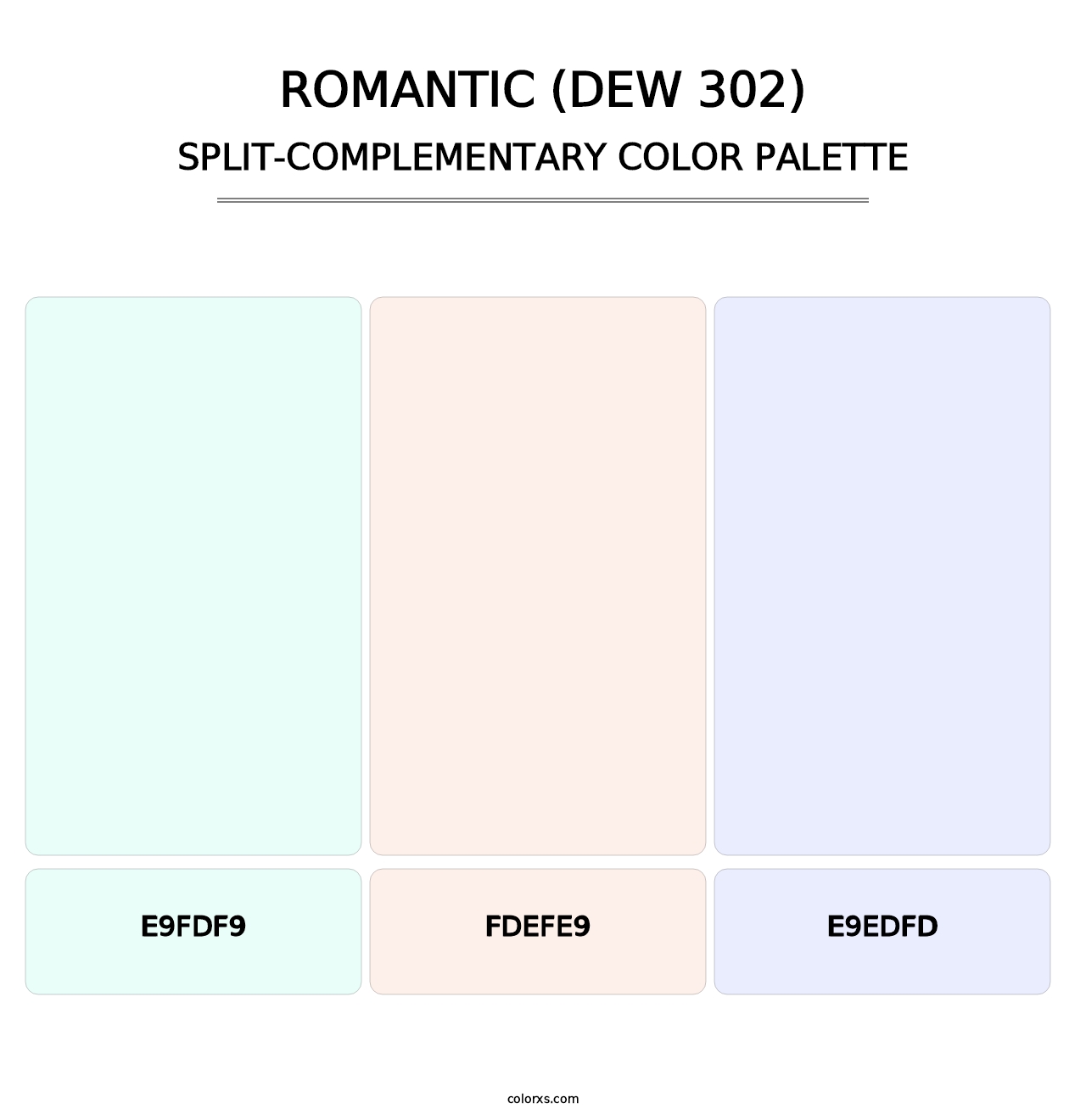 Romantic (DEW 302) - Split-Complementary Color Palette