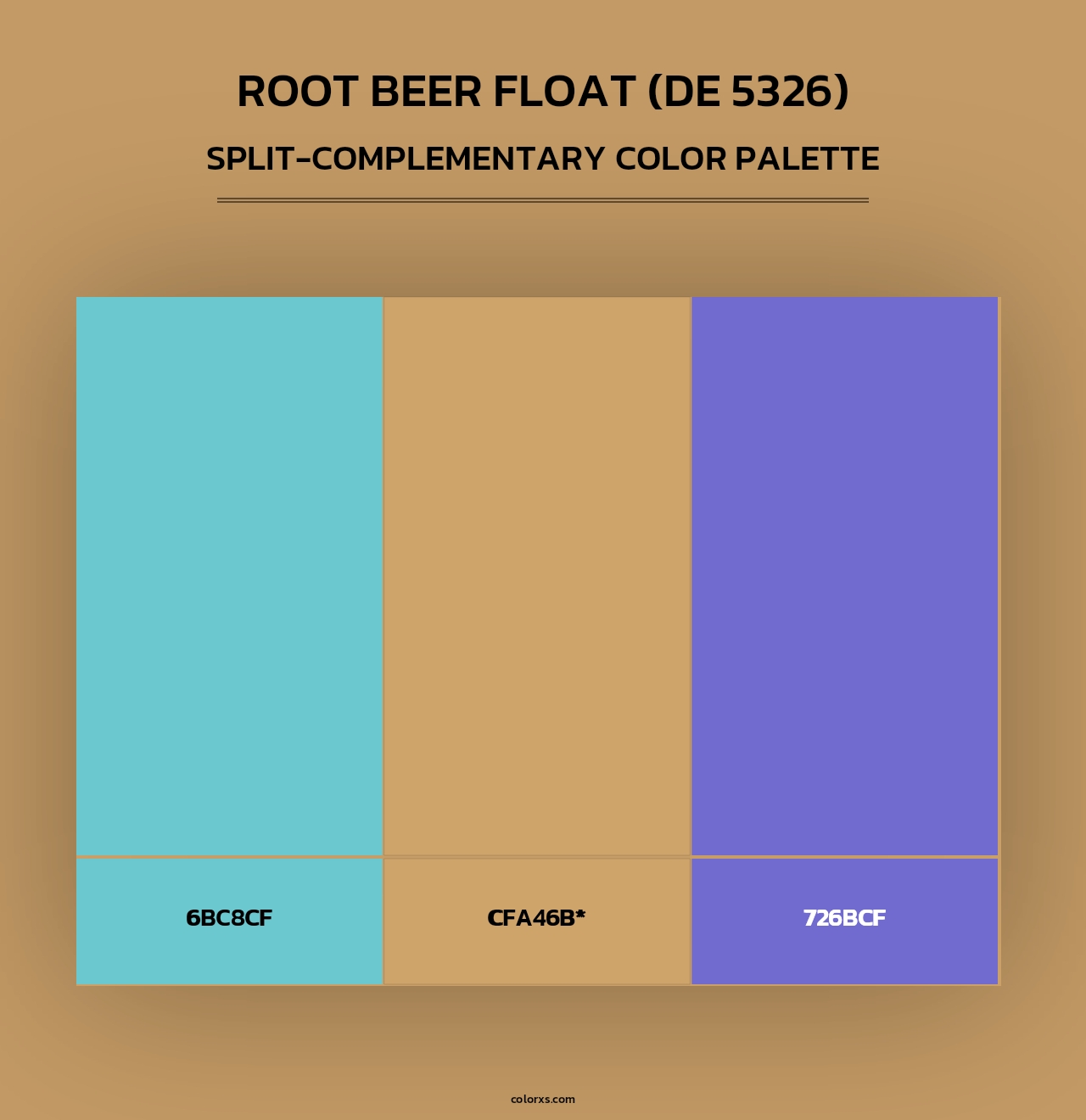 Root Beer Float (DE 5326) - Split-Complementary Color Palette