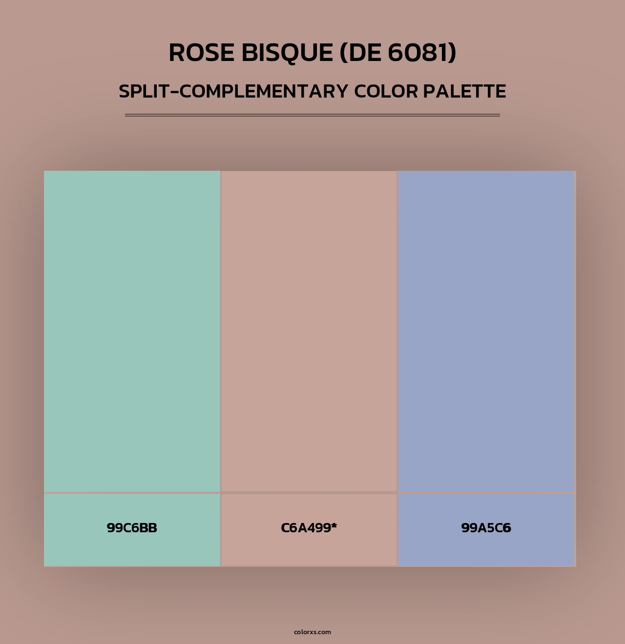 Rose Bisque (DE 6081) - Split-Complementary Color Palette