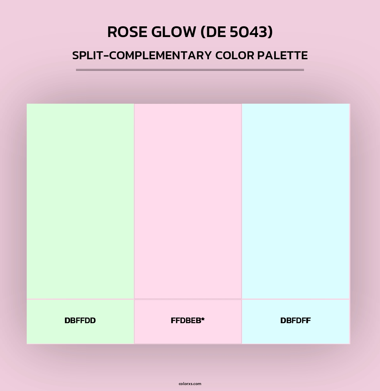 Rose Glow (DE 5043) - Split-Complementary Color Palette