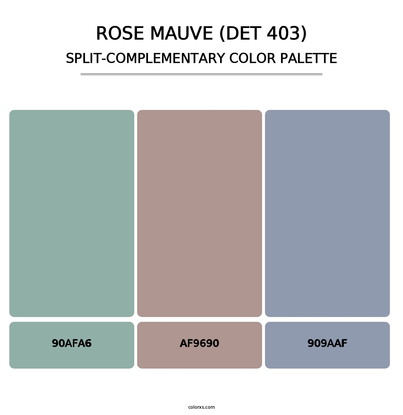 Rose Mauve (DET 403) - Split-Complementary Color Palette