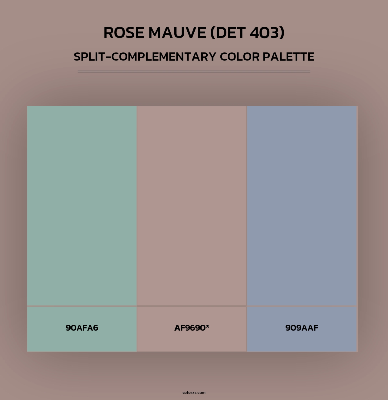 Rose Mauve (DET 403) - Split-Complementary Color Palette