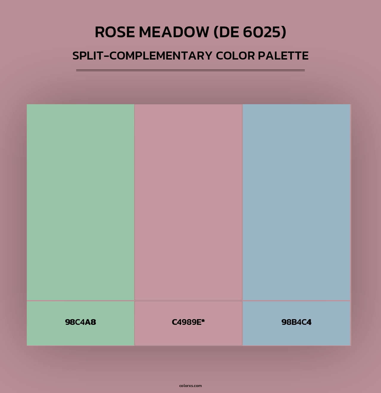 Rose Meadow (DE 6025) - Split-Complementary Color Palette