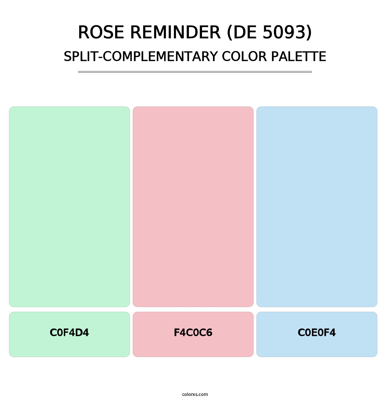Rose Reminder (DE 5093) - Split-Complementary Color Palette