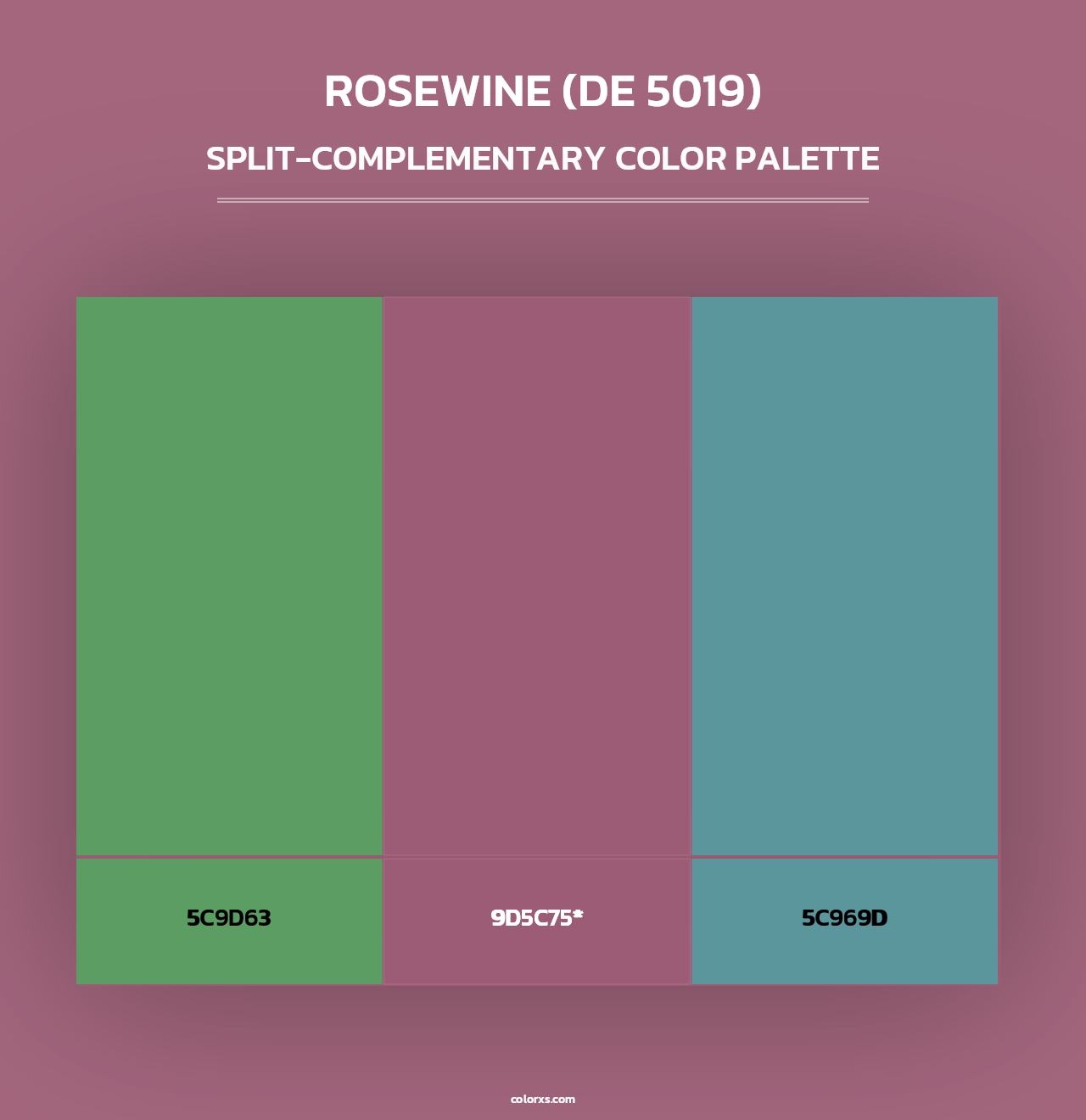Rosewine (DE 5019) - Split-Complementary Color Palette