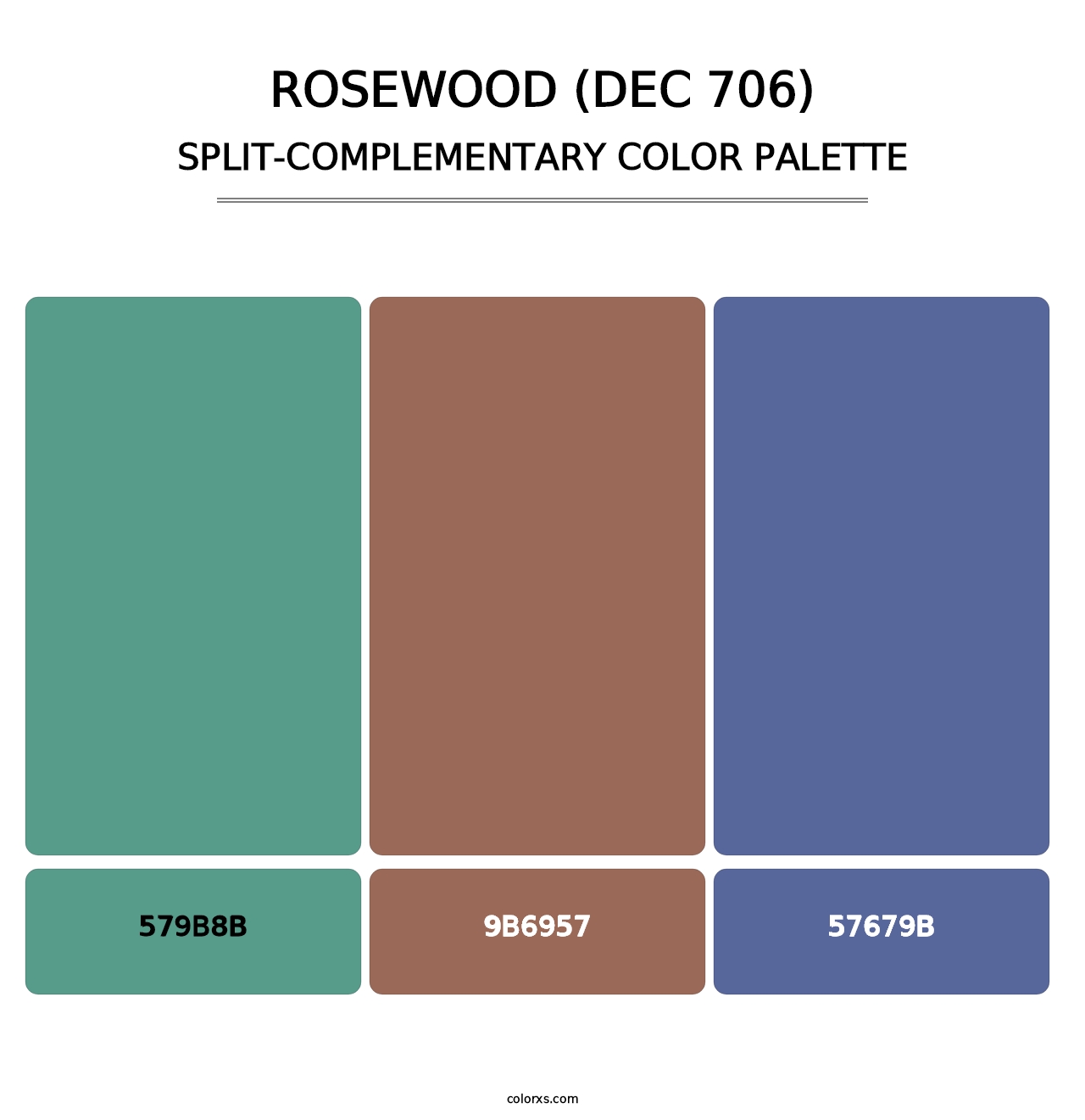 Rosewood (DEC 706) - Split-Complementary Color Palette