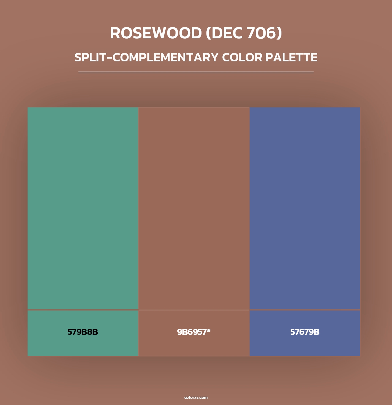 Rosewood (DEC 706) - Split-Complementary Color Palette
