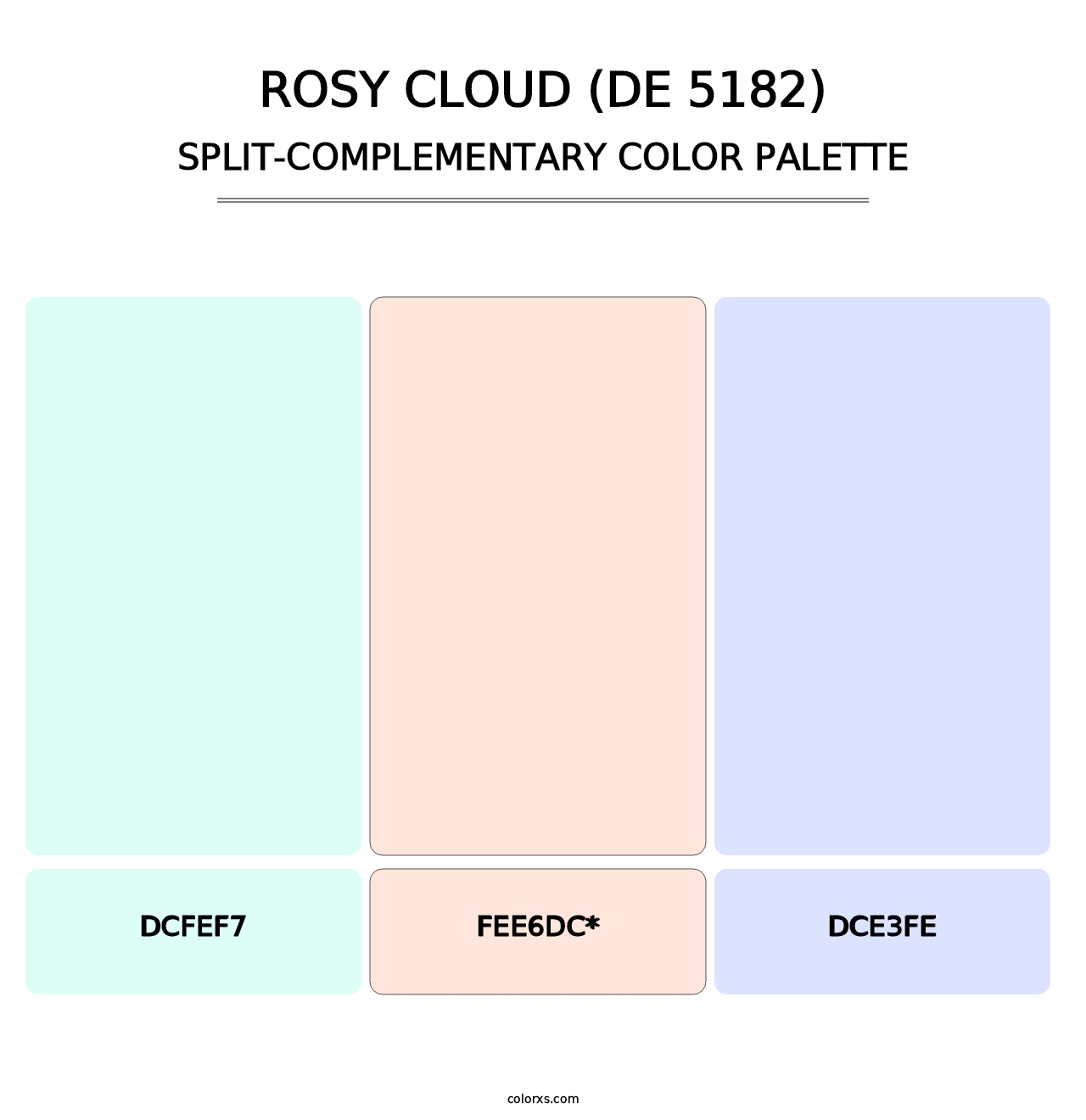 Rosy Cloud (DE 5182) - Split-Complementary Color Palette