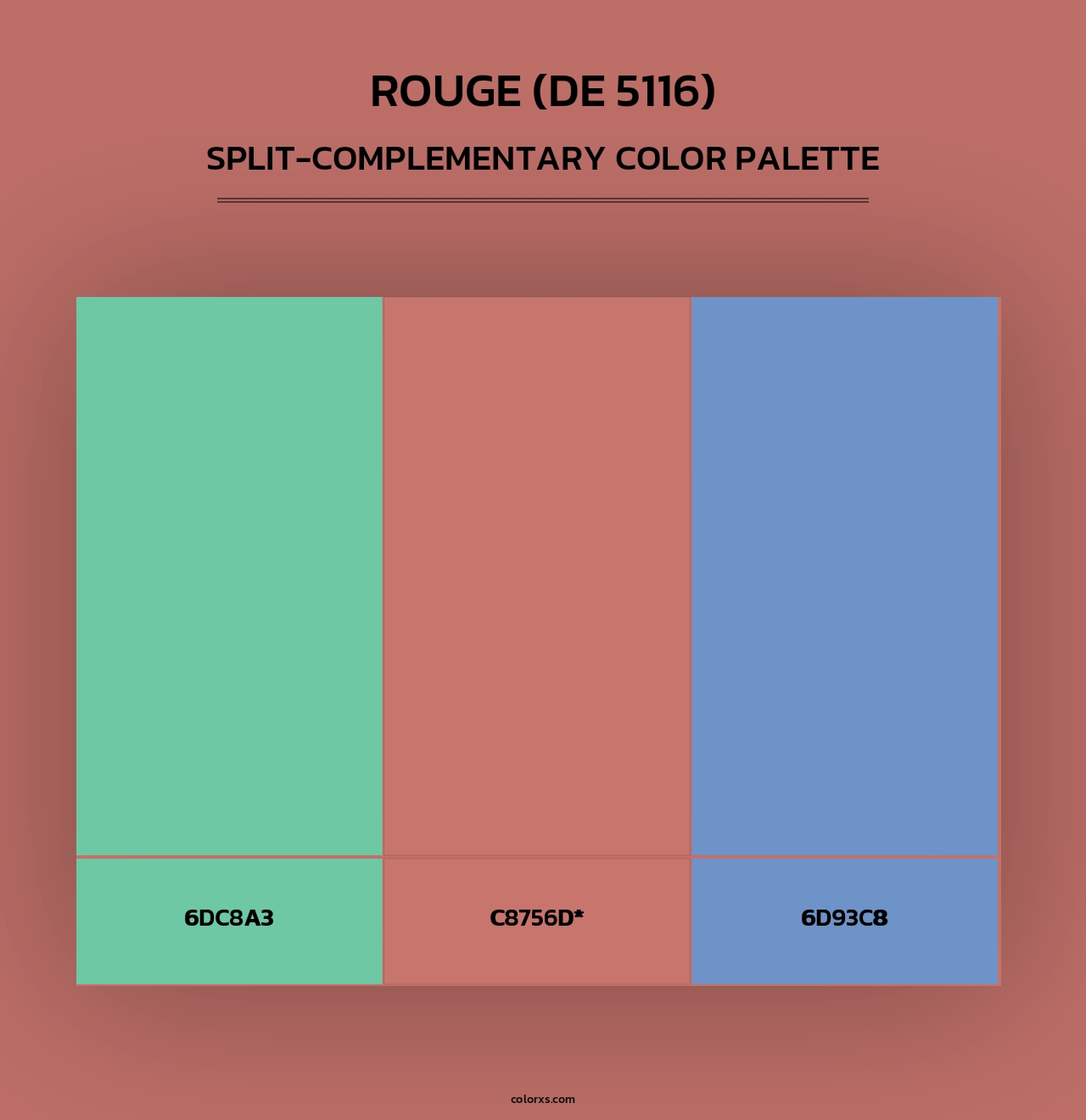 Rouge (DE 5116) - Split-Complementary Color Palette