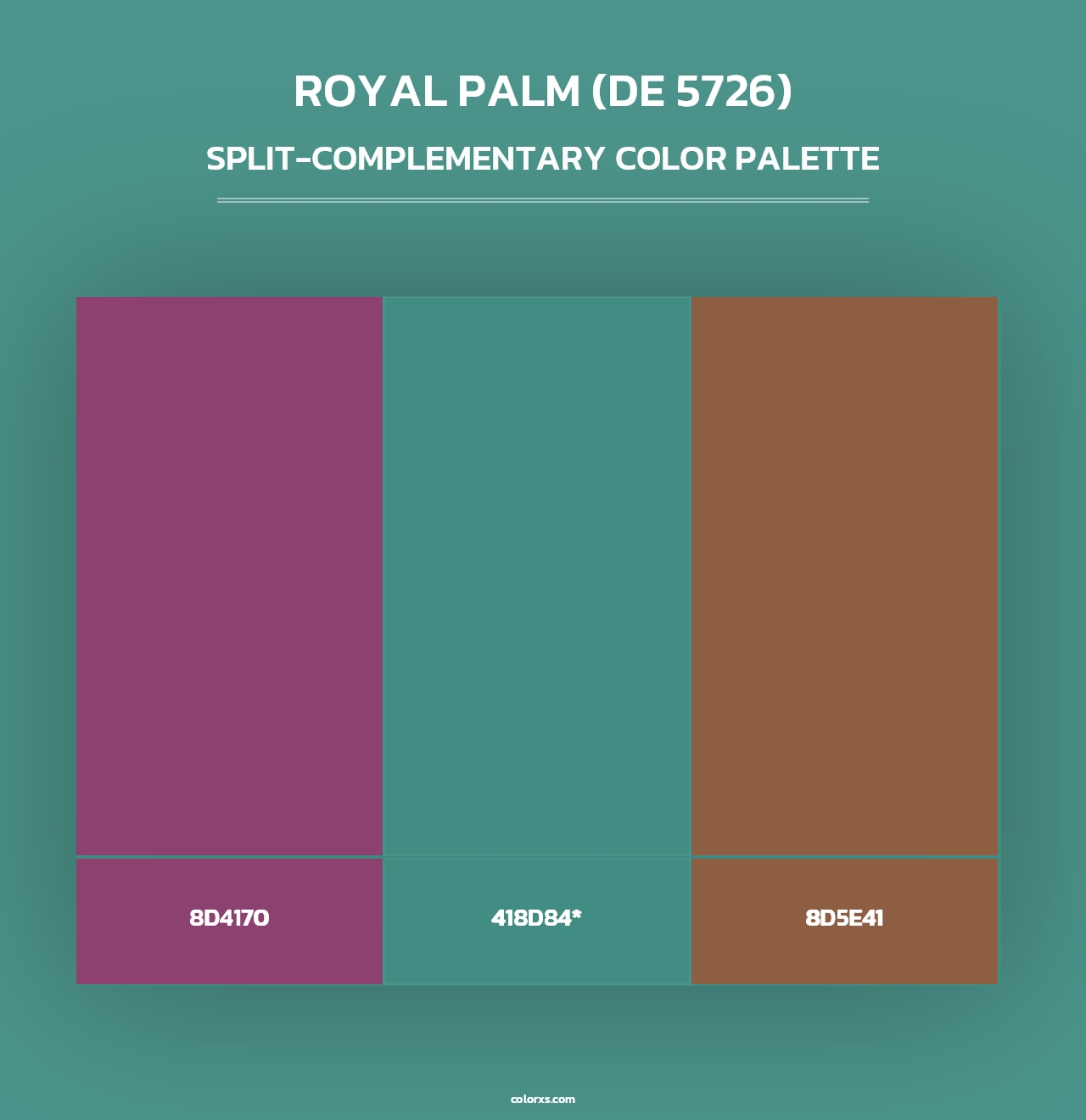Royal Palm (DE 5726) - Split-Complementary Color Palette