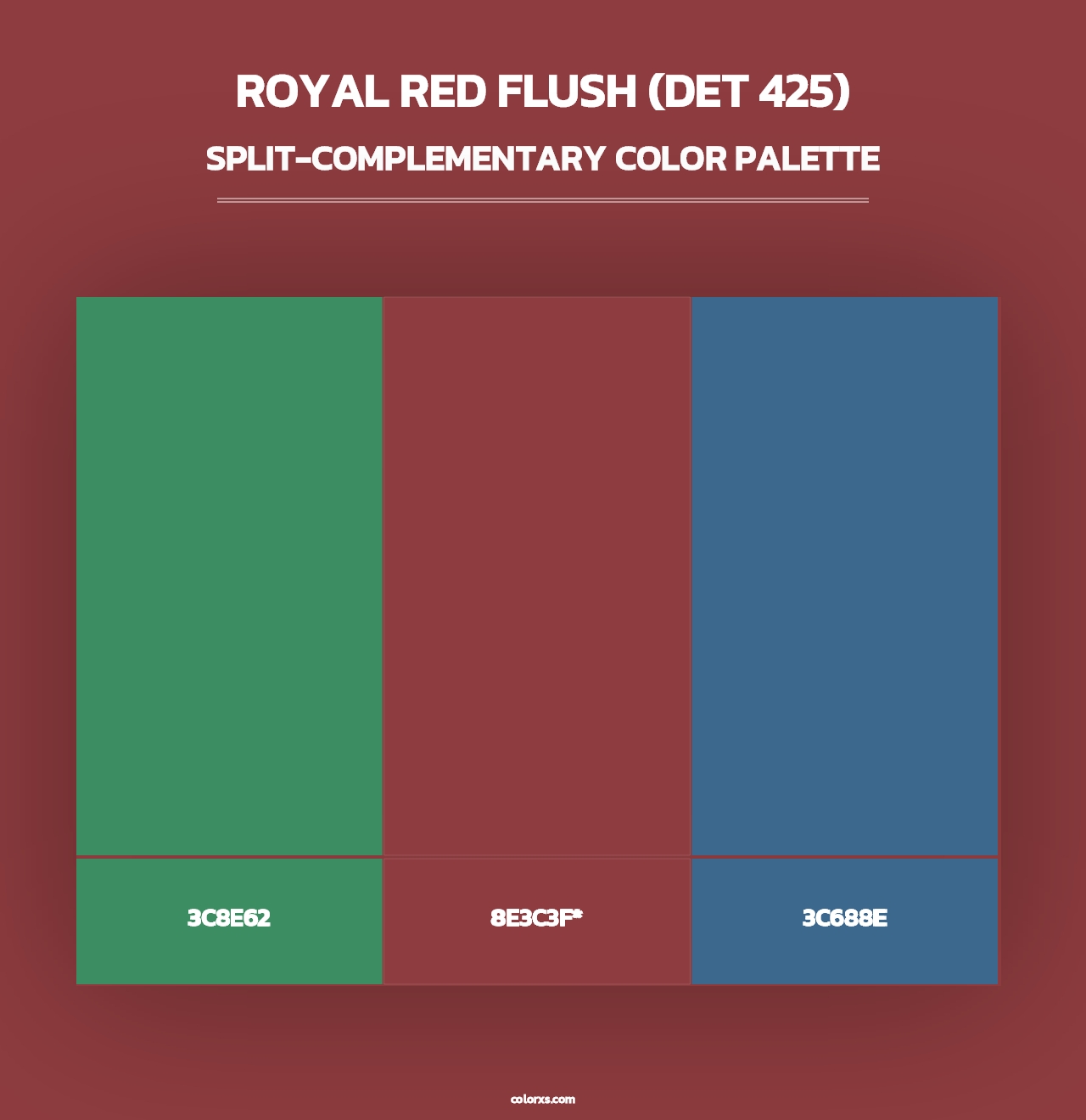 Royal Red Flush (DET 425) - Split-Complementary Color Palette