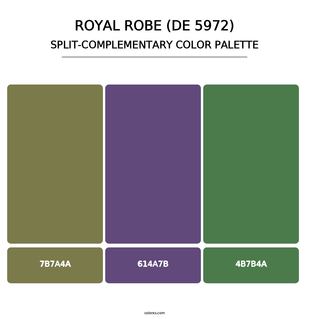 Royal Robe (DE 5972) - Split-Complementary Color Palette