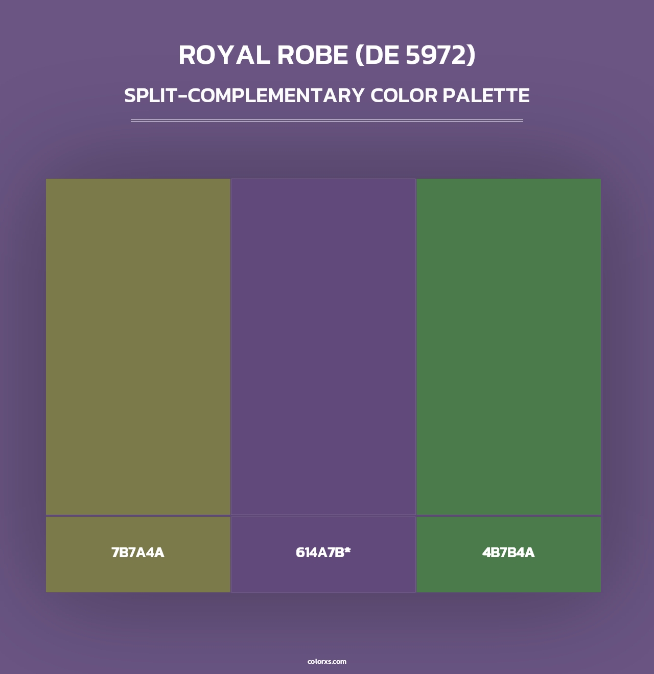 Royal Robe (DE 5972) - Split-Complementary Color Palette