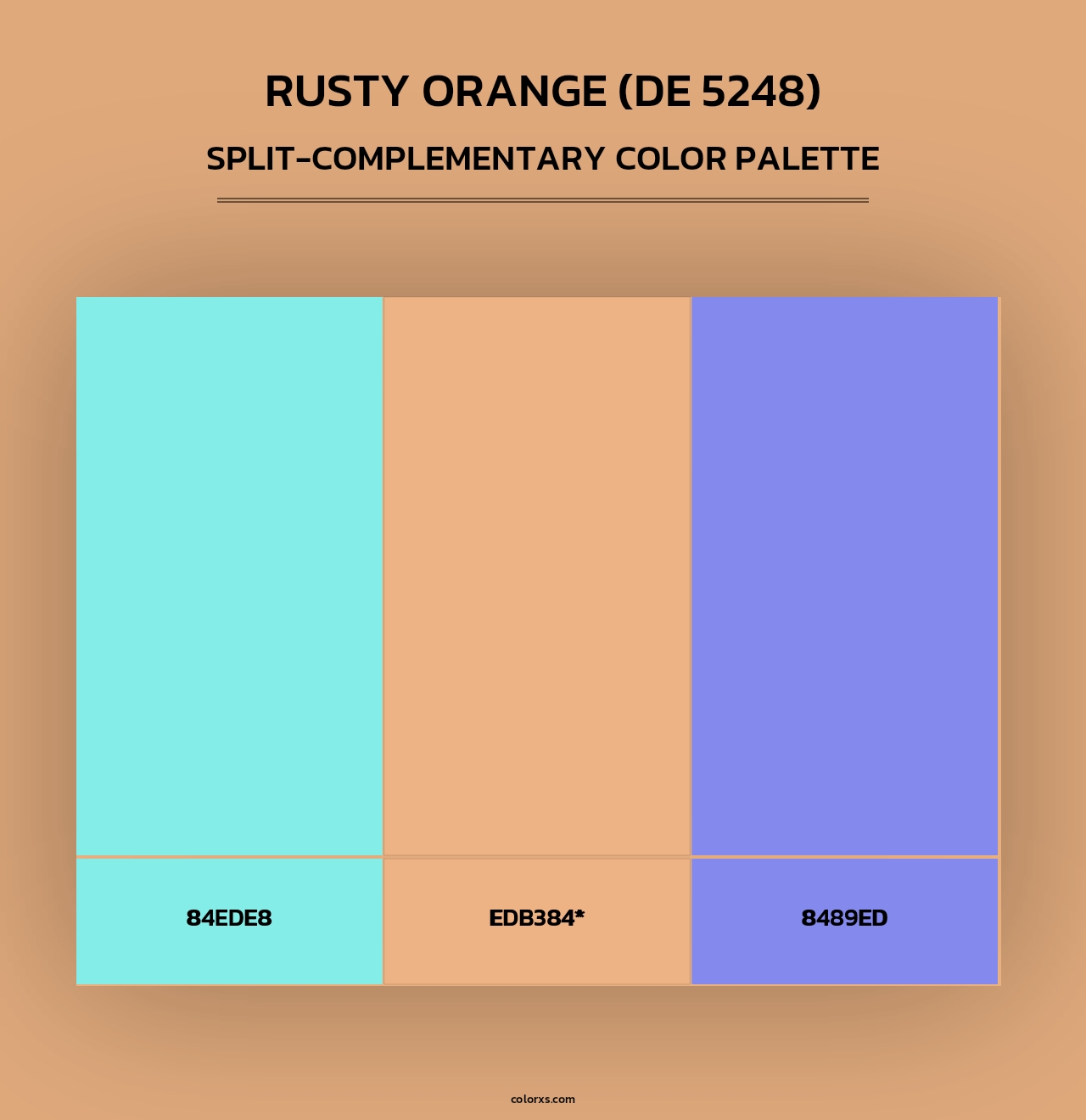 Rusty Orange (DE 5248) - Split-Complementary Color Palette